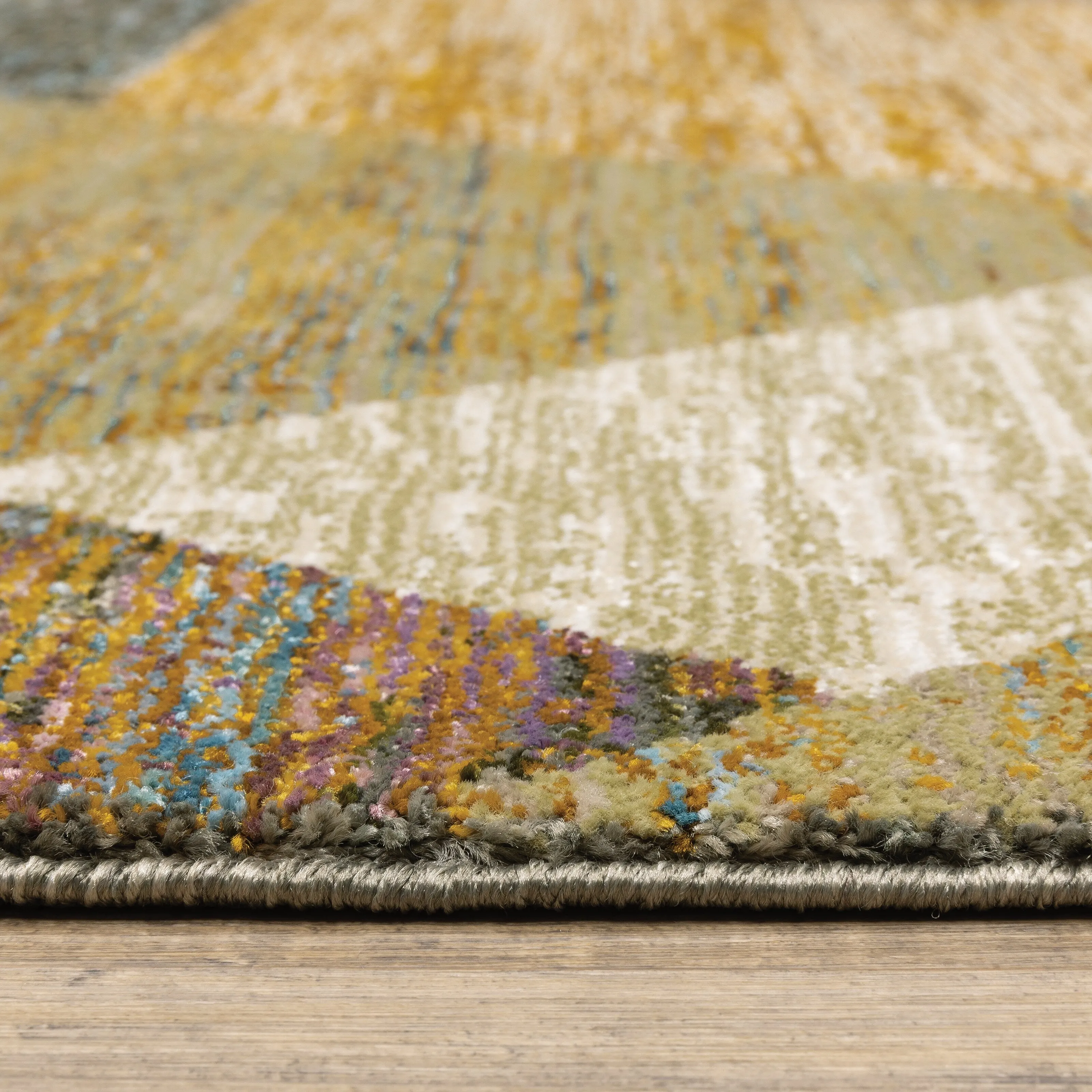 Style Haven Stephan Modern Art-deco Inspired Yellow/Gold Area Rug