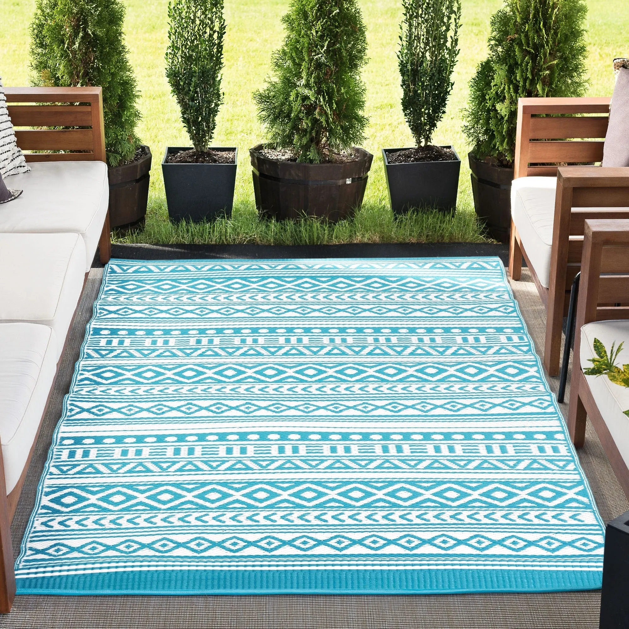 Sundown Beach Stripe Indoor/Outdoor Area Rug