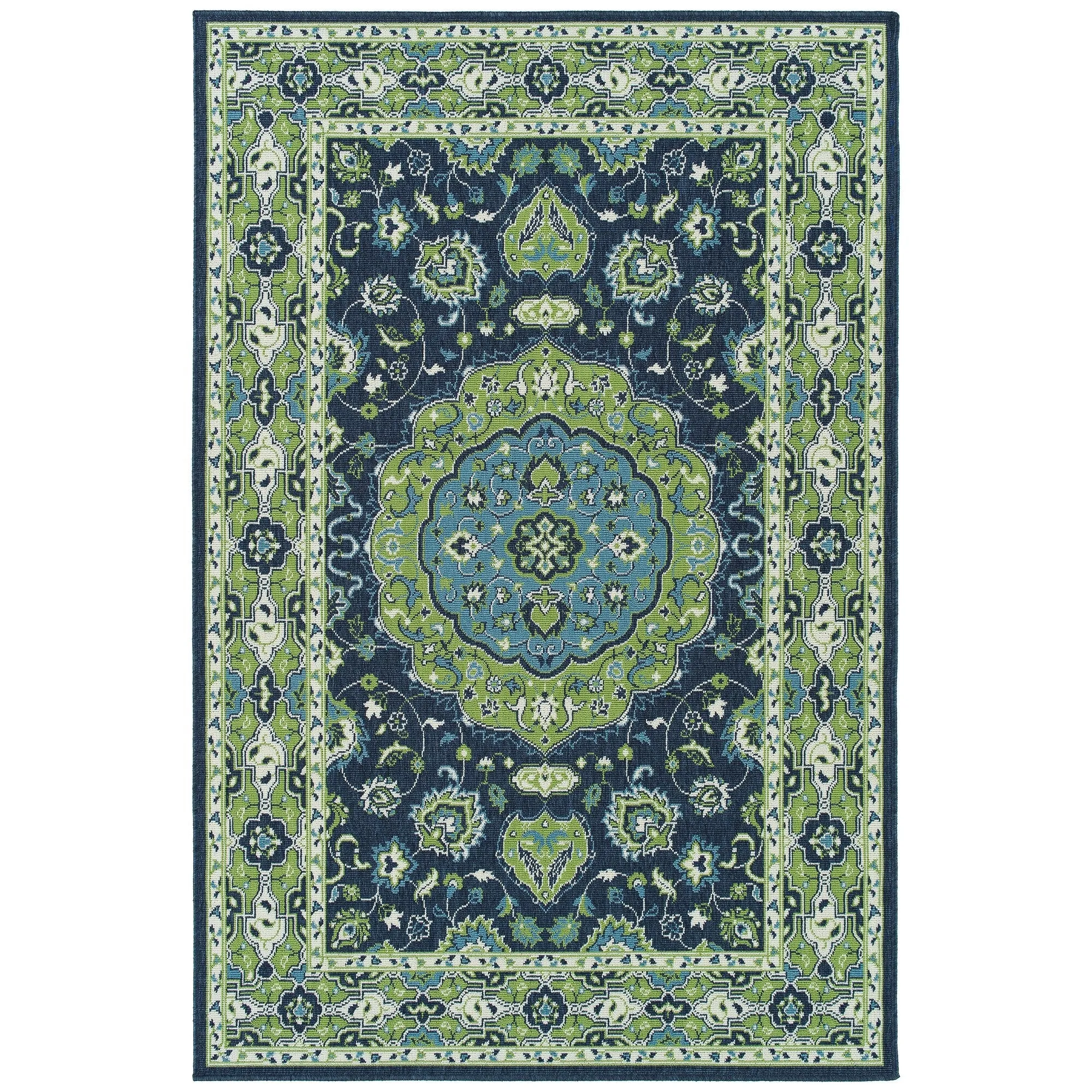 Sunice Traditional Oriental Floral Pattern Indoor/ Outdoor Area Rug