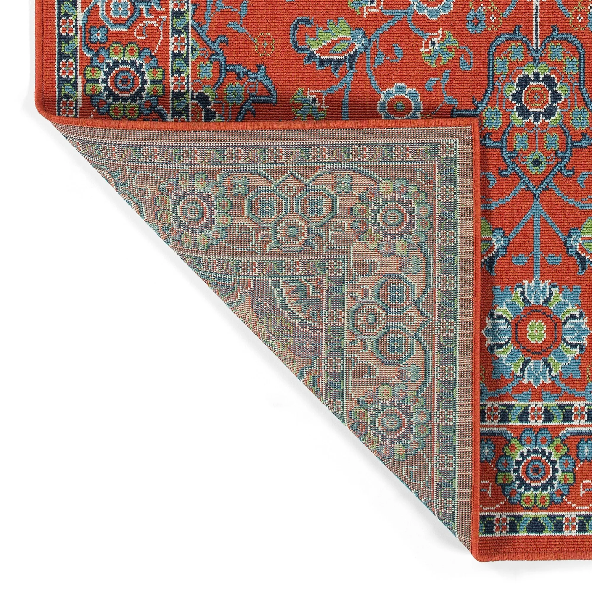 Sunice Traditional Oriental Floral Pattern Indoor/ Outdoor Area Rug