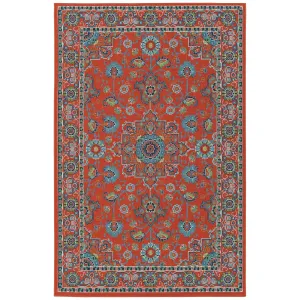 Sunice Traditional Oriental Floral Pattern Indoor/ Outdoor Area Rug