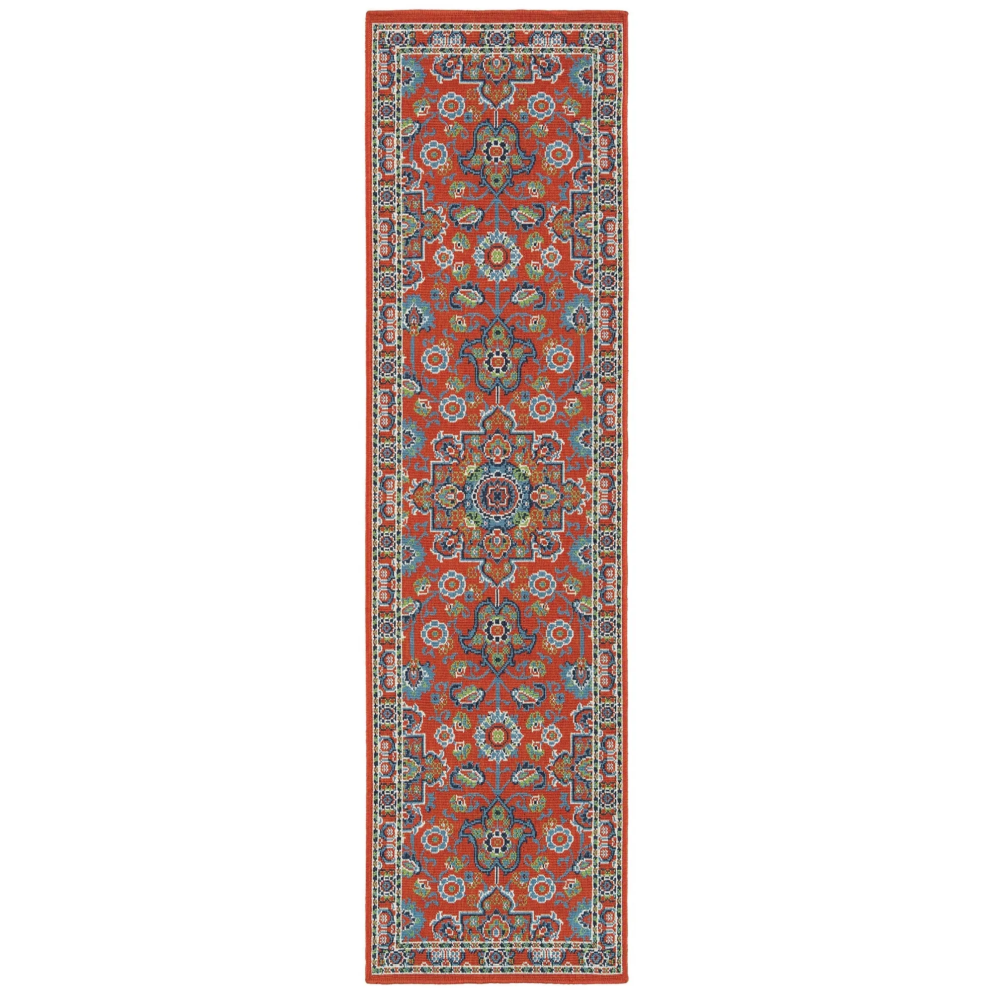 Sunice Traditional Oriental Floral Pattern Indoor/ Outdoor Area Rug