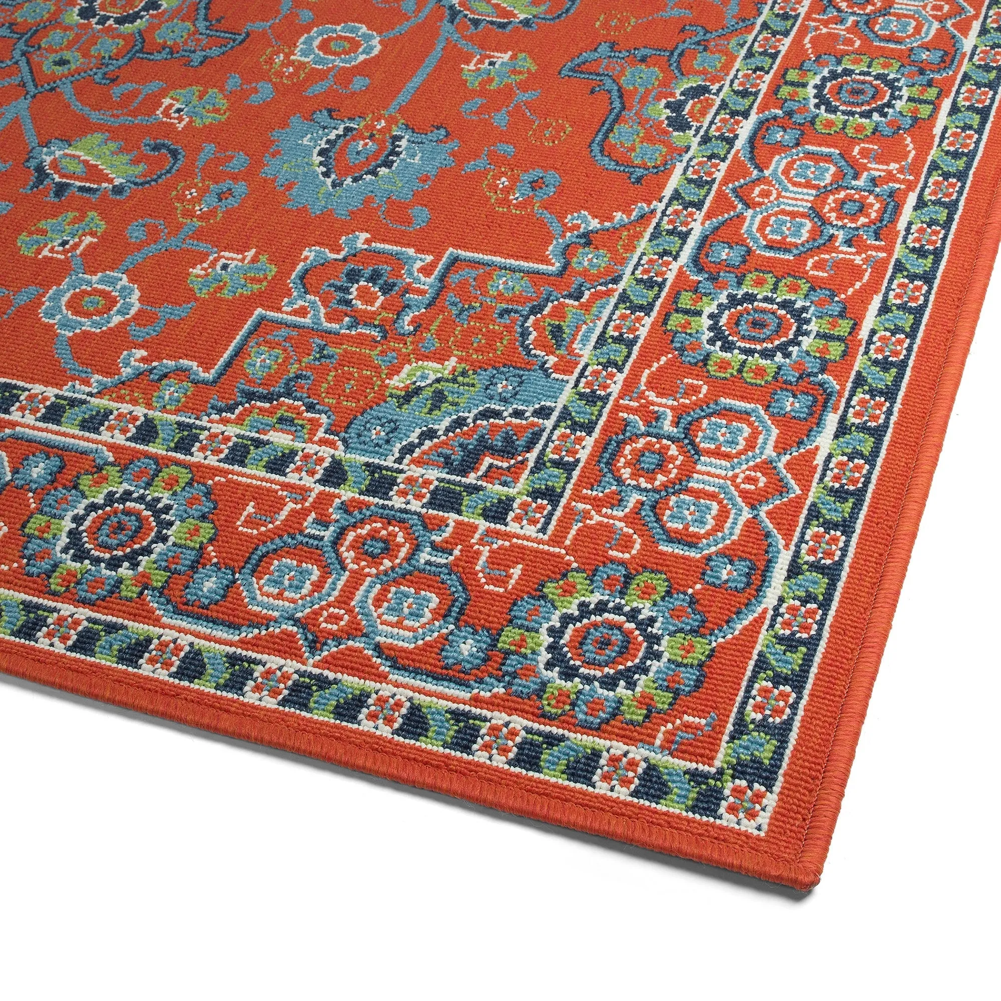 Sunice Traditional Oriental Floral Pattern Indoor/ Outdoor Area Rug