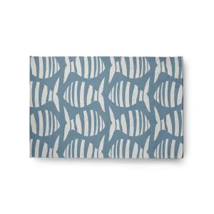Swimming School Nautical Chenille Rug