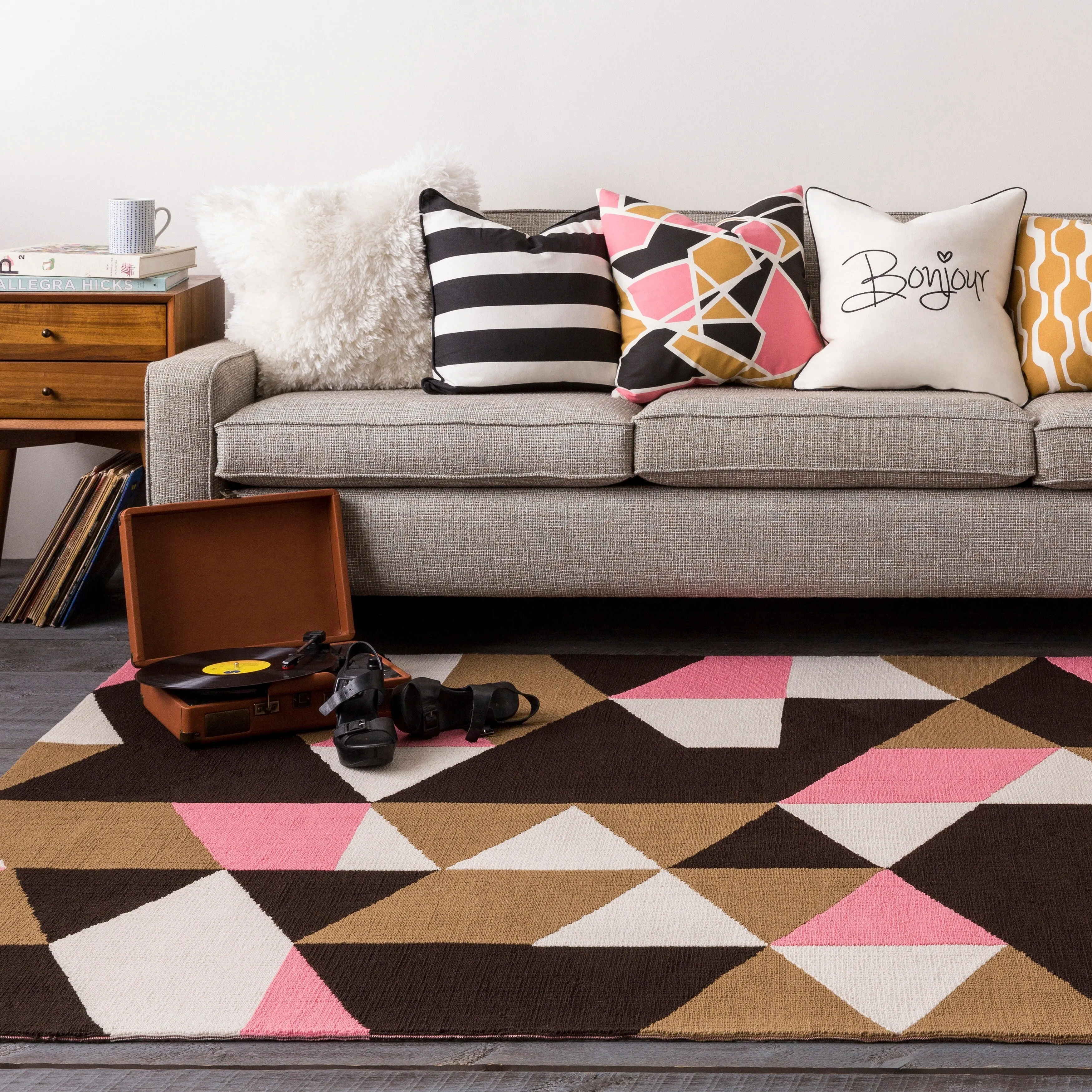 Table-Tufted Tree Polyester Rug