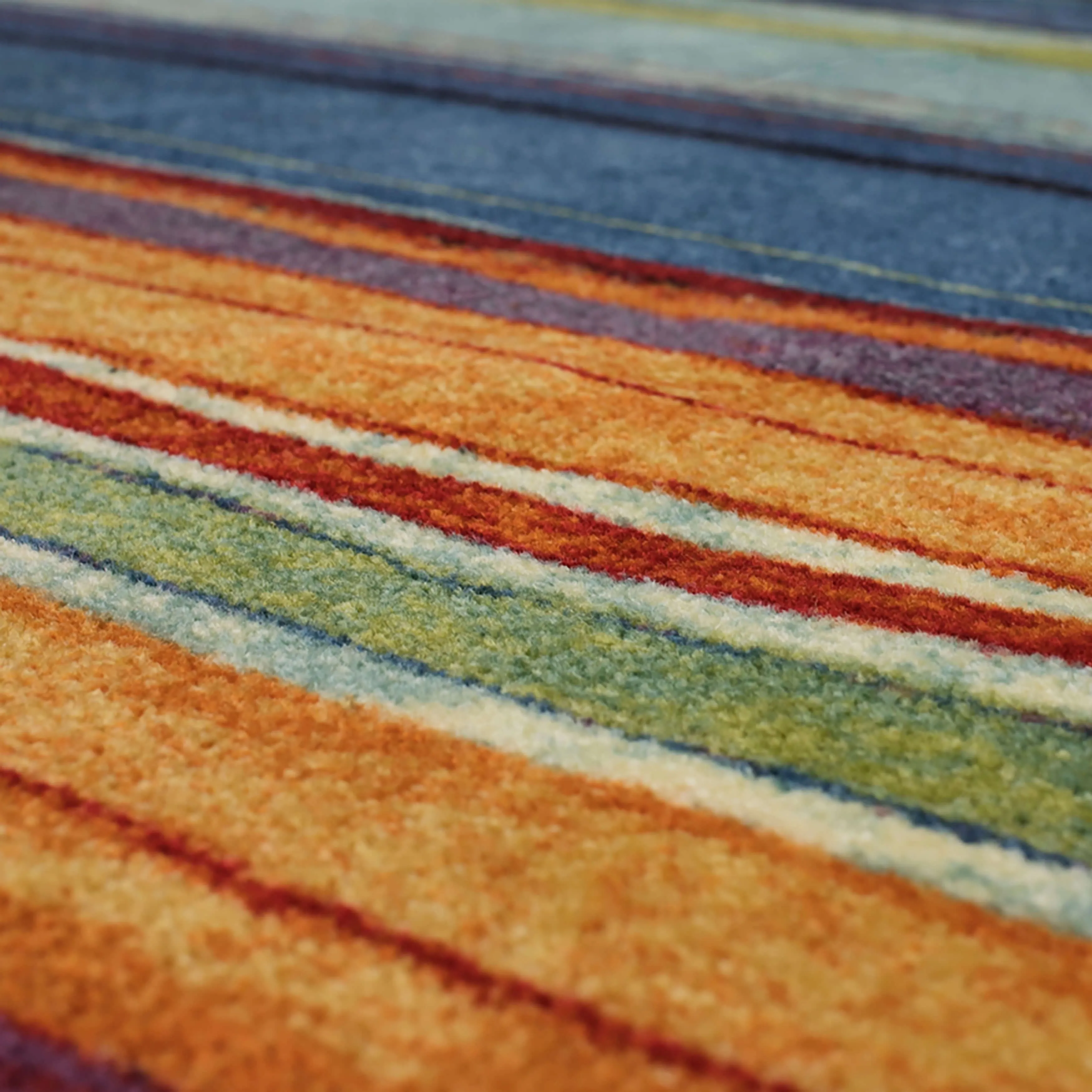The Curated Nomad Sultan Multicolor Striped Boho Area Rug