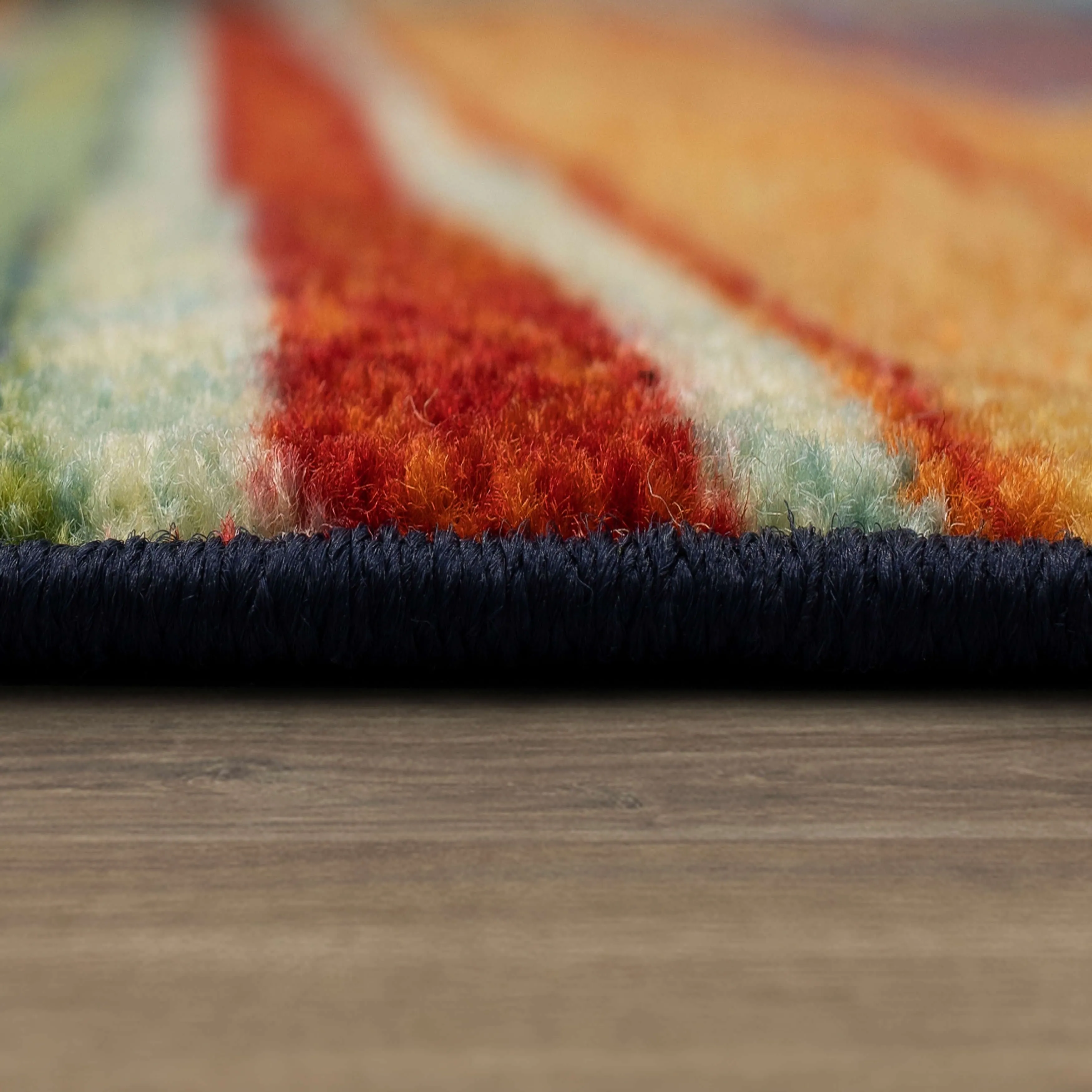 The Curated Nomad Sultan Multicolor Striped Boho Area Rug