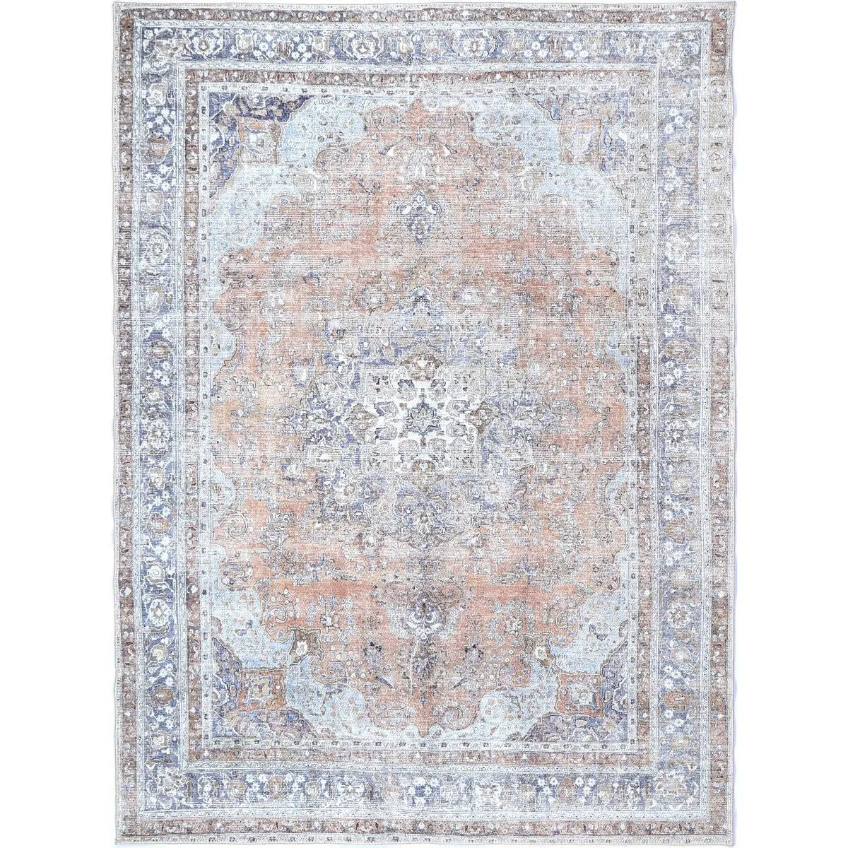 The Rug Collective Distressed Vintage Oxus Desert Machine Washable Area Rug