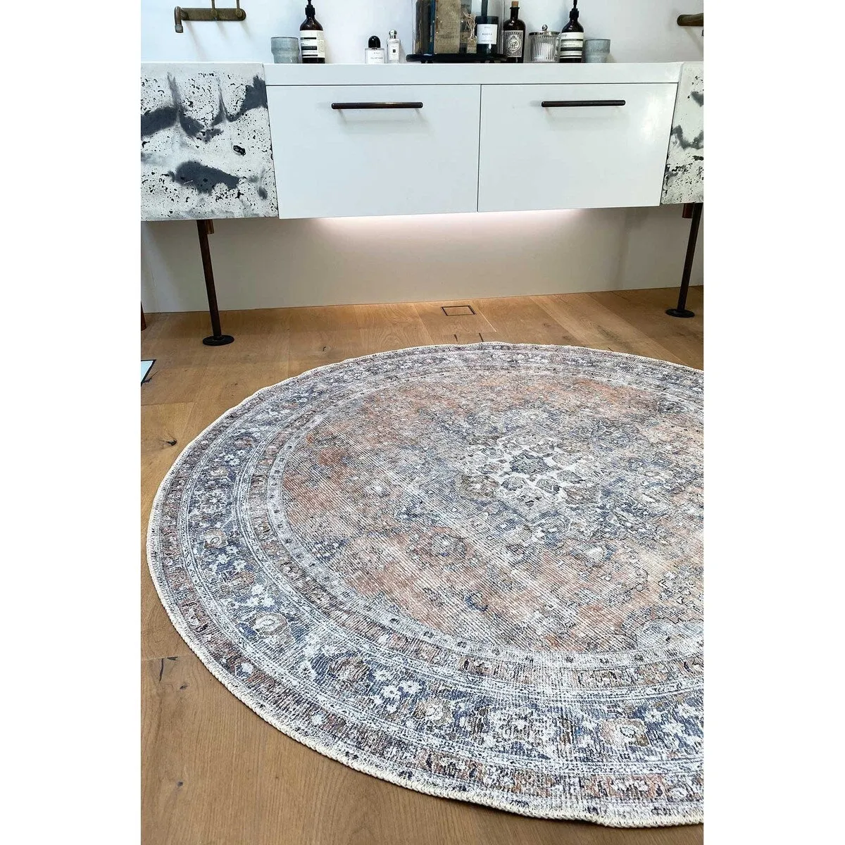 The Rug Collective Distressed Vintage Oxus Desert Machine Washable Area Rug