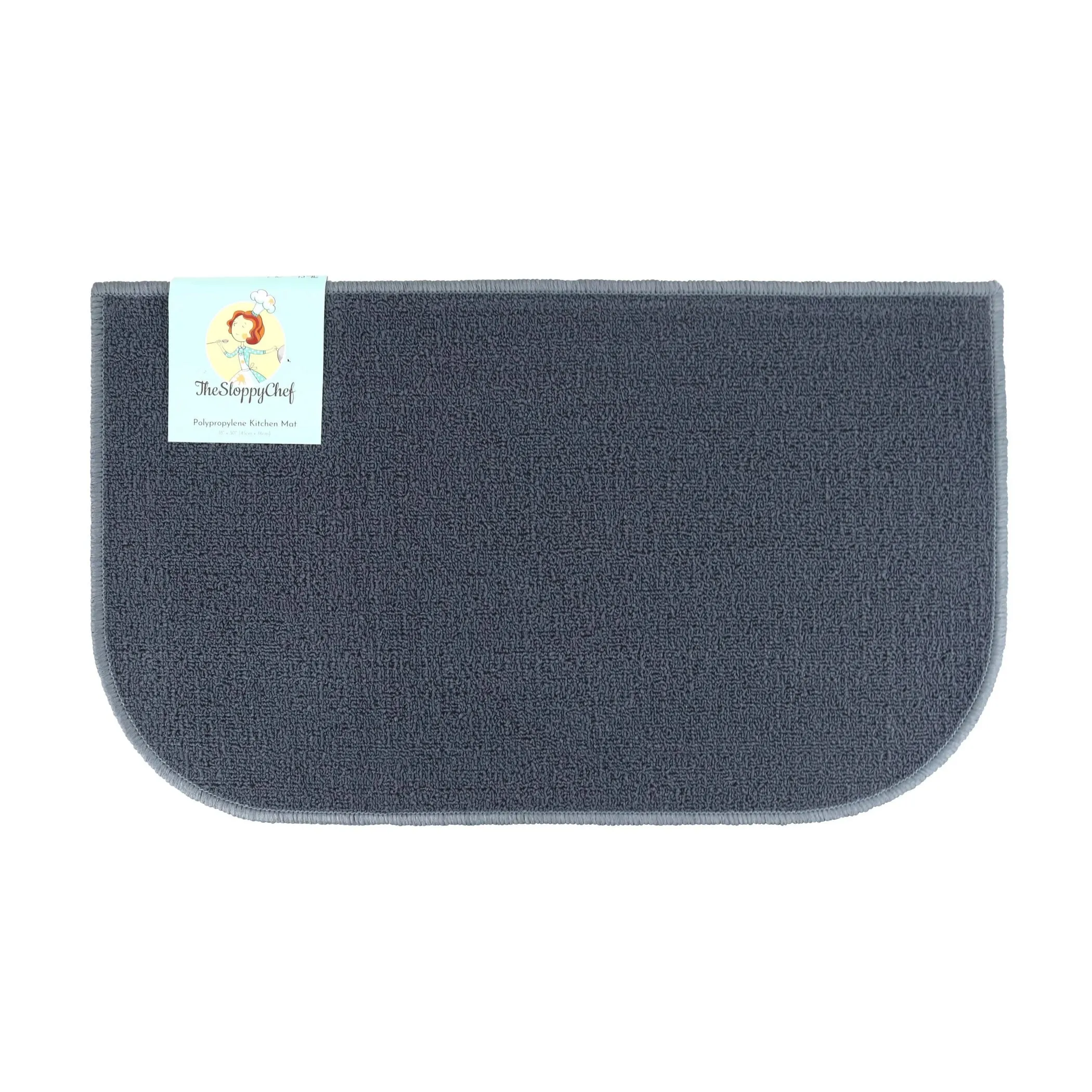 The Sloppy Chef D-Shaped Kitchen Rug - 18x30