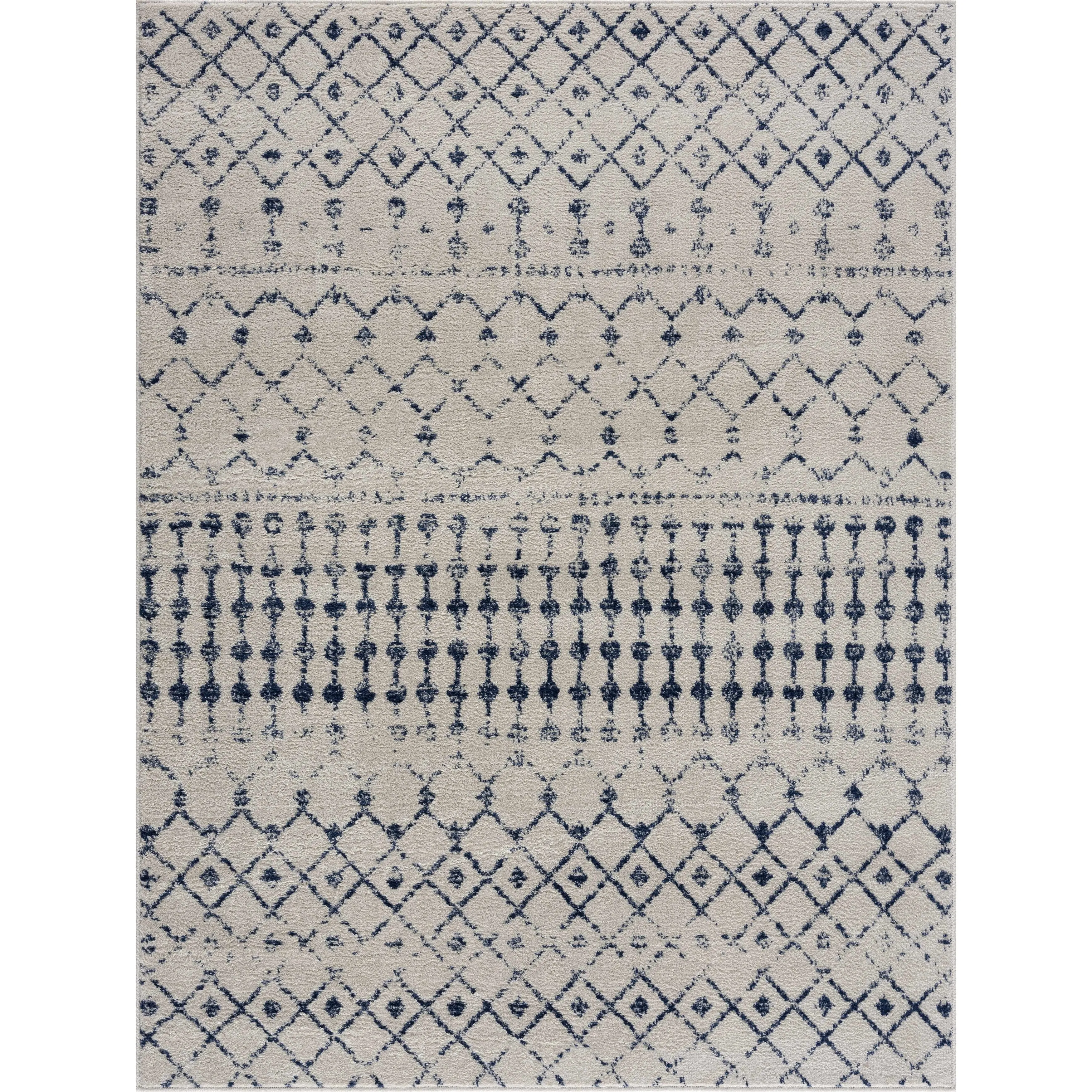 Tigris Tanu Moroccan Trellis Farmhouse Boho Area Rug