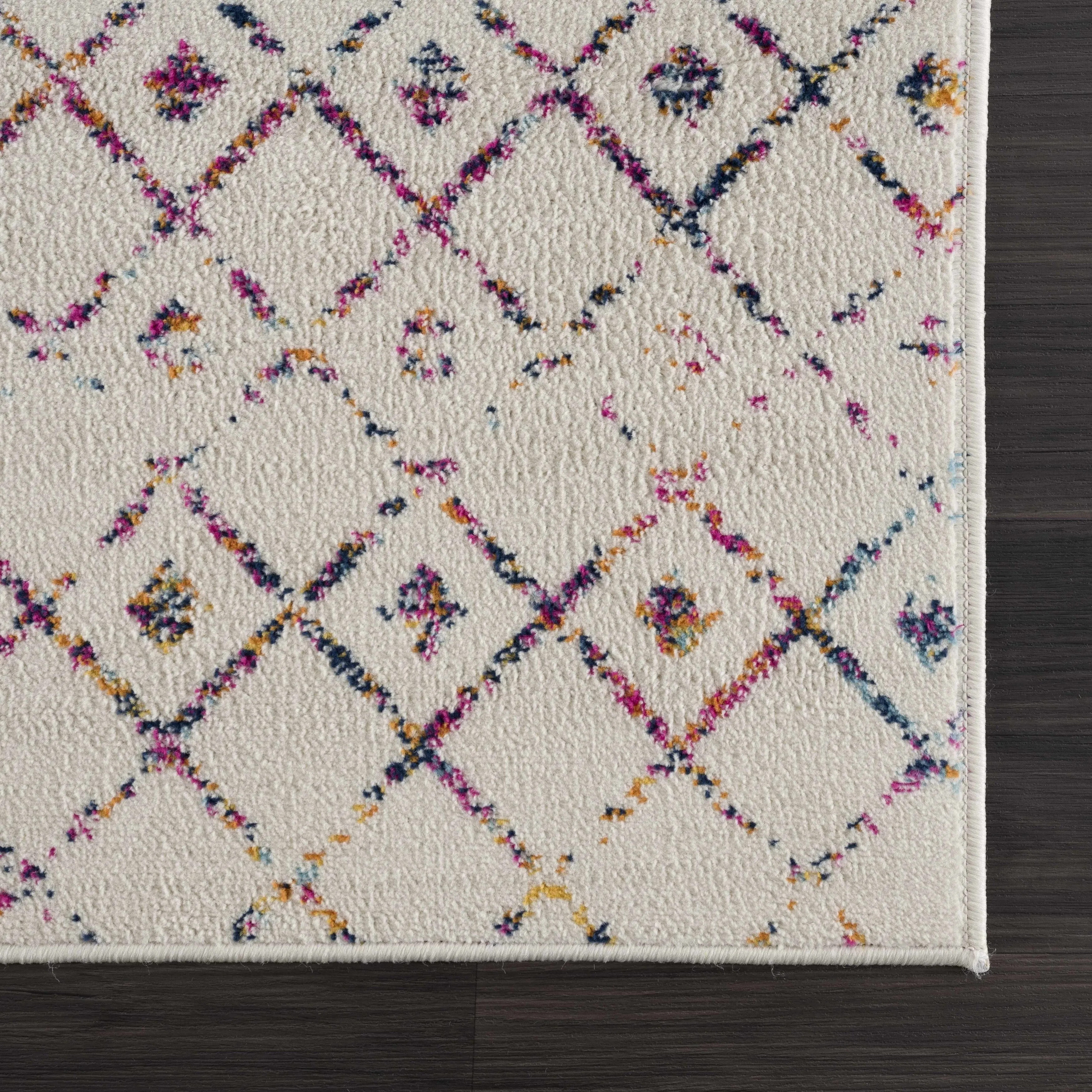 Tigris Tanu Moroccan Trellis Farmhouse Boho Area Rug