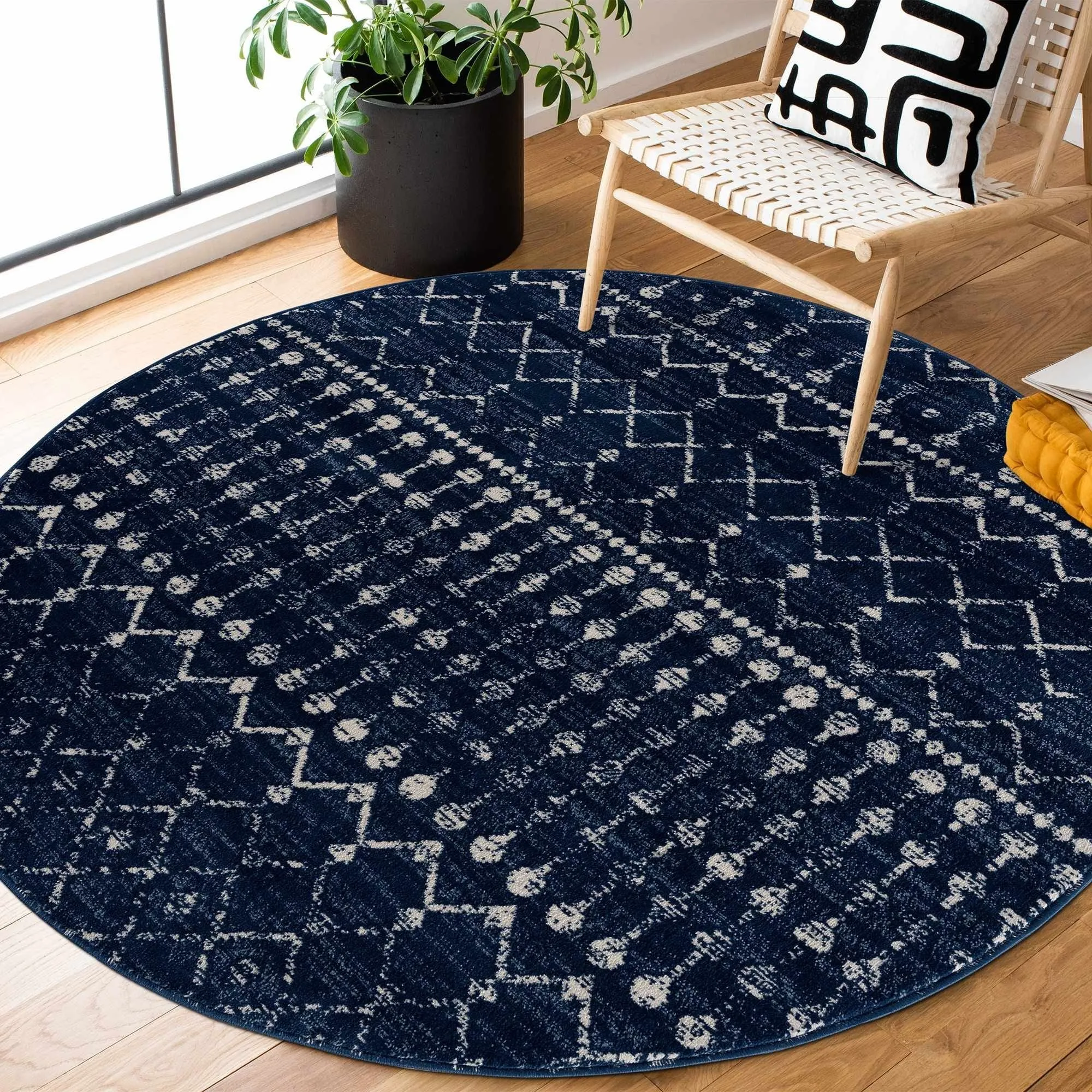Tigris Tanu Moroccan Trellis Farmhouse Boho Area Rug