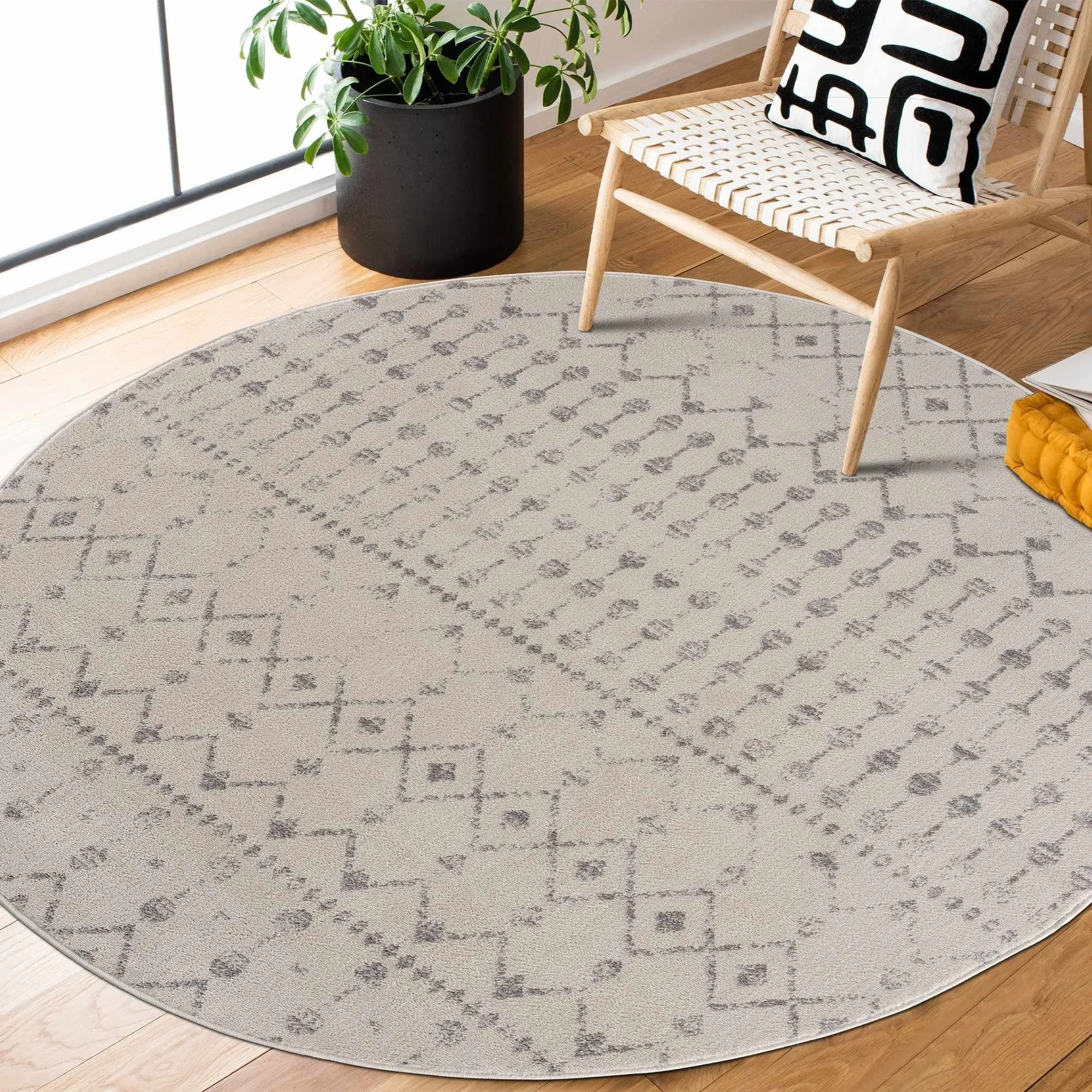 Tigris Tanu Moroccan Trellis Farmhouse Boho Area Rug