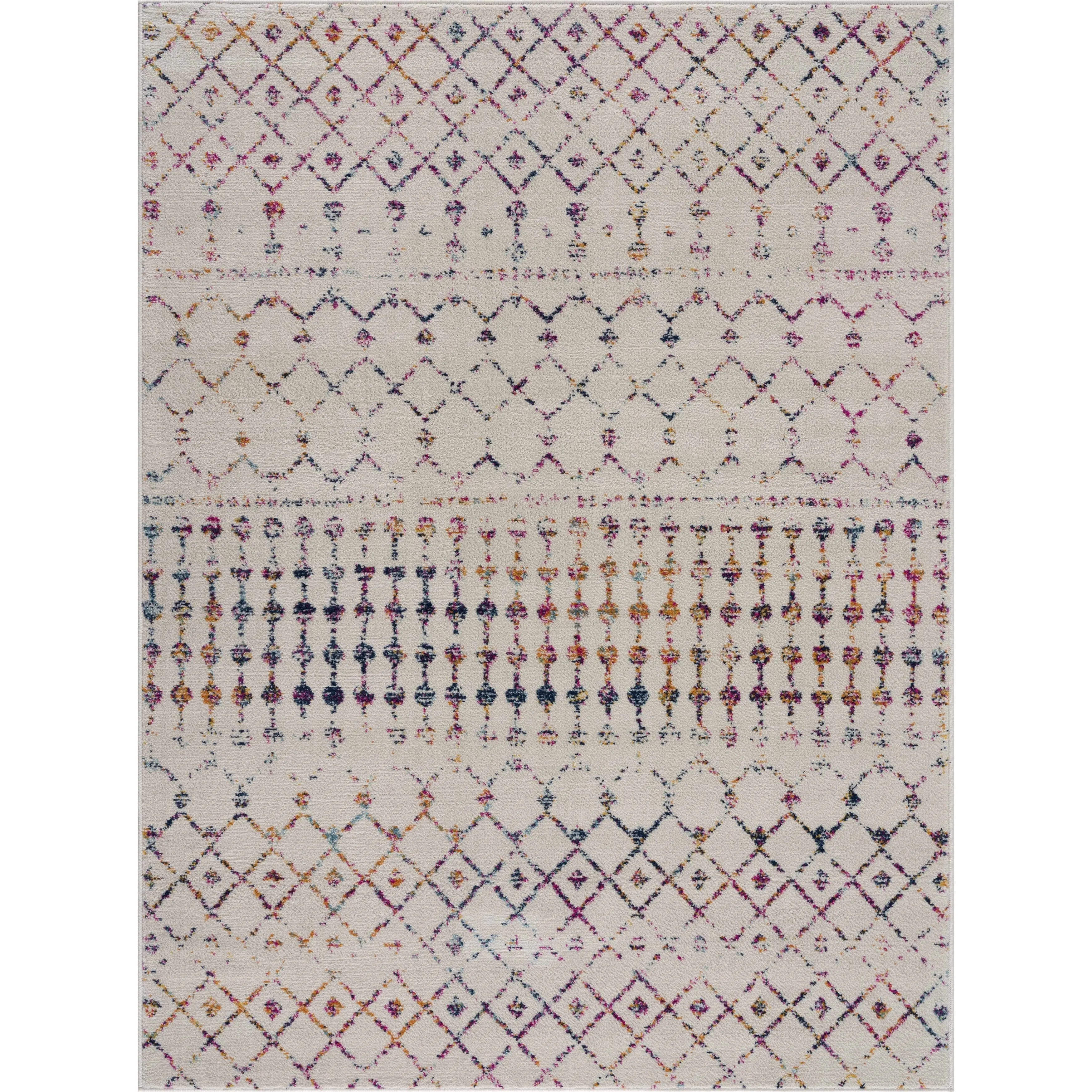 Tigris Tanu Moroccan Trellis Farmhouse Boho Area Rug