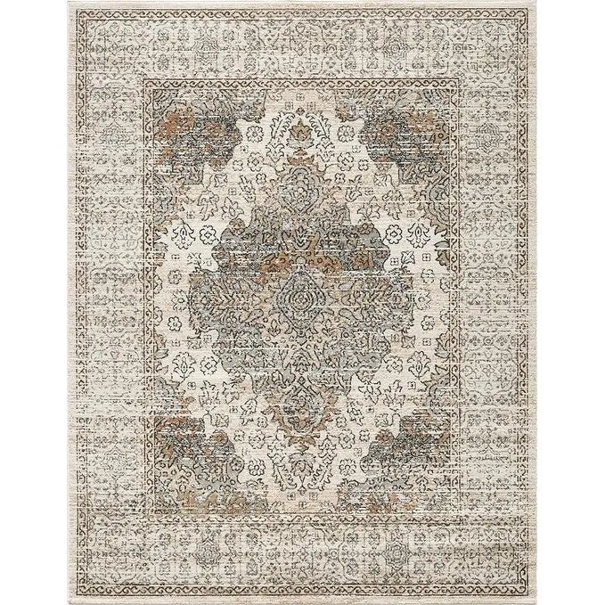 Traditional Cream/Beige Oriental Area Rug