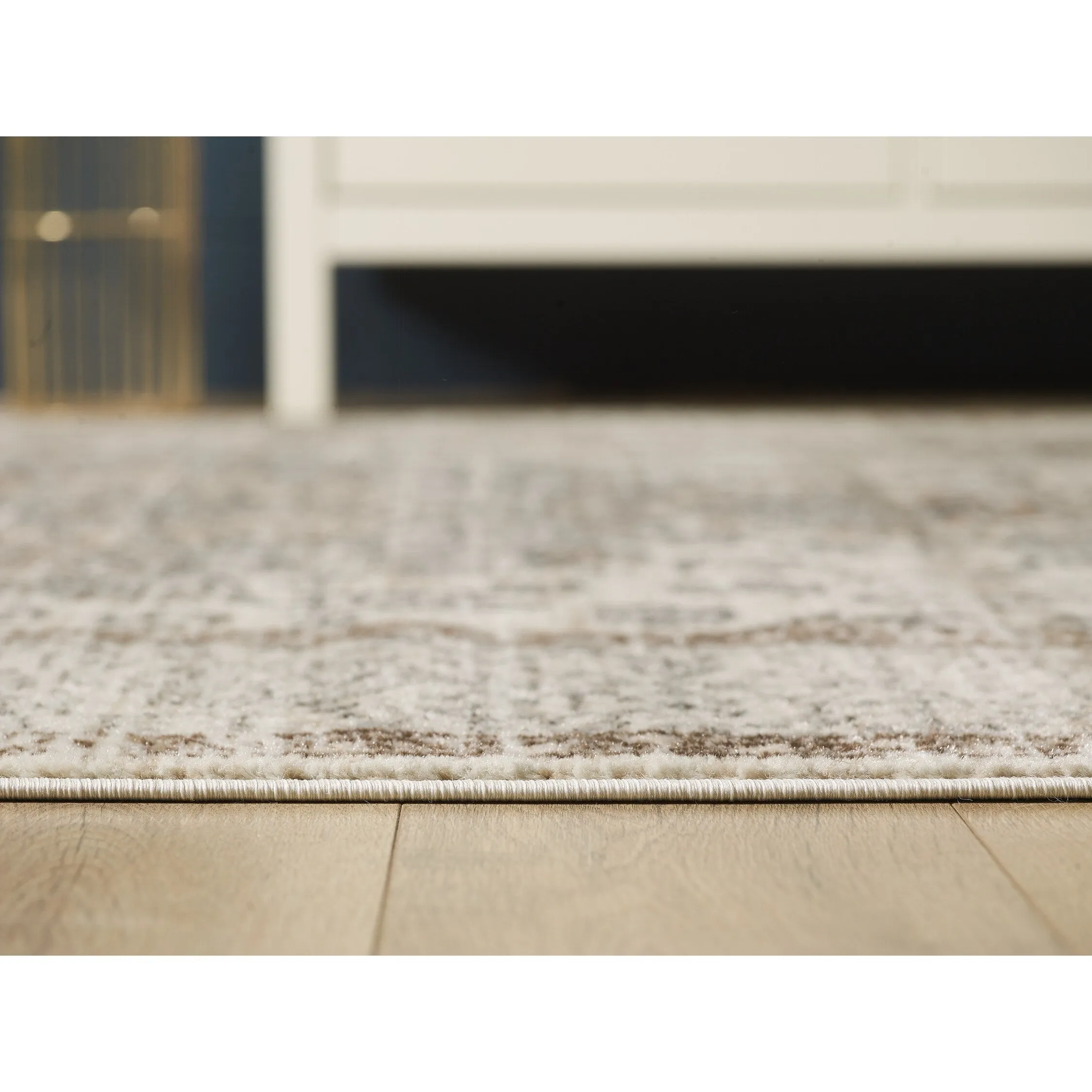 Traditional Cream/Beige Oriental Area Rug