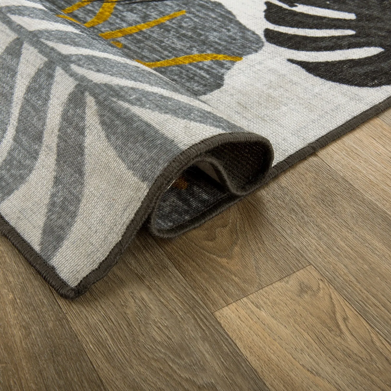 Tropical Floral Leaves Indoor/Outdoor Area Rug