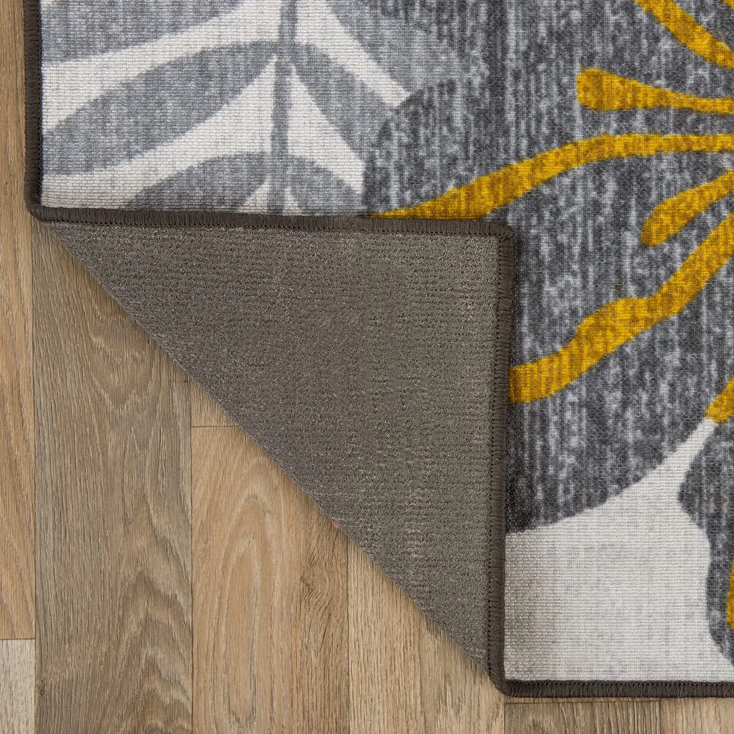 Tropical Floral Leaves Indoor/Outdoor Area Rug