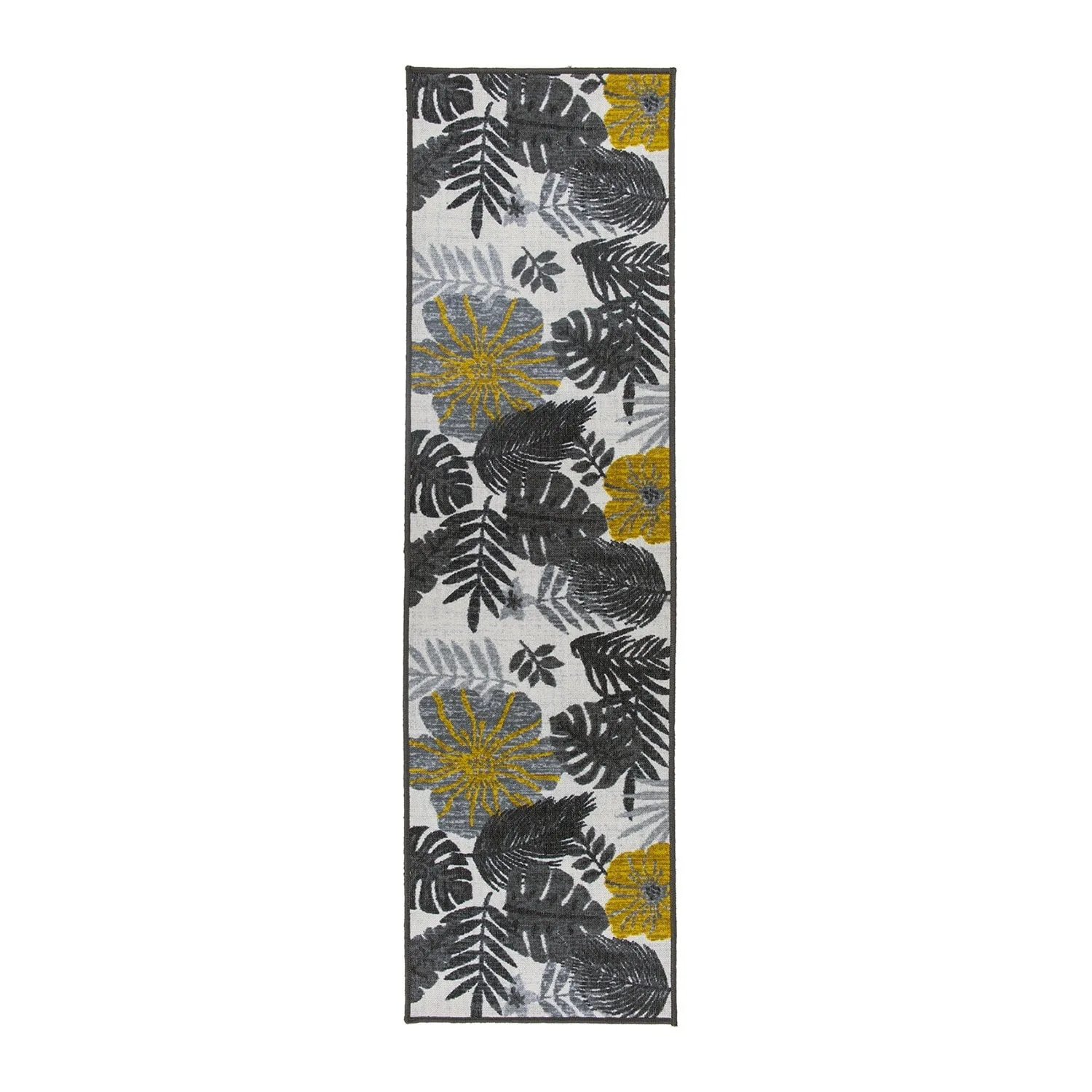 Tropical Floral Leaves Indoor/Outdoor Area Rug
