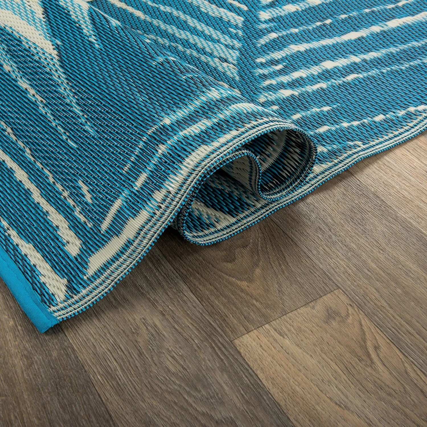 Tropical Floral Reversible Plastic Outdoor Rugs