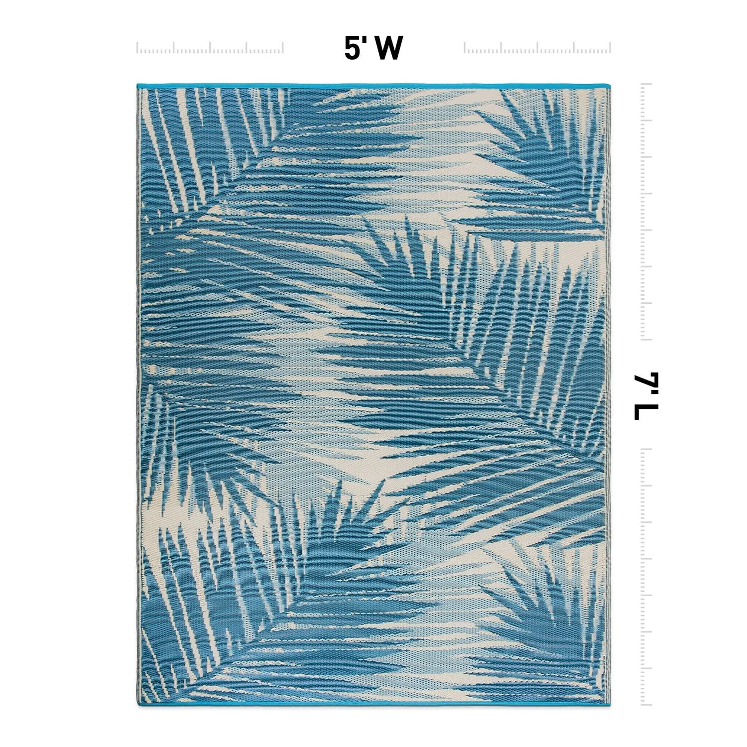 Tropical Floral Reversible Plastic Outdoor Rugs