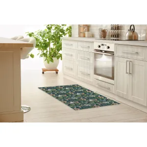 TROPICAL JUNGLE NAVY Kitchen Mat By Kavka Designs