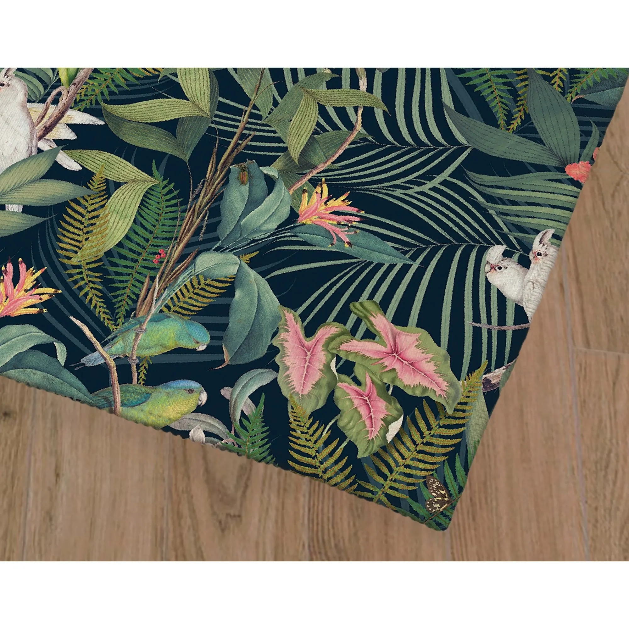 TROPICAL JUNGLE NAVY Kitchen Mat By Kavka Designs