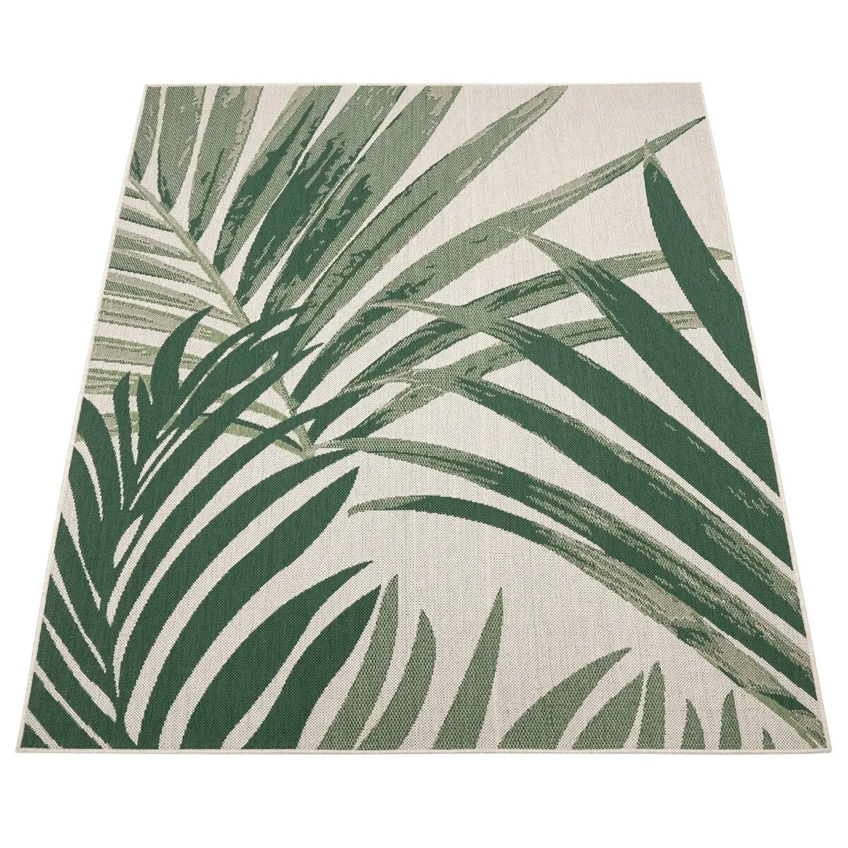 Tropical Outdoor Rug Palm Tree & Jungle Design Flatweave