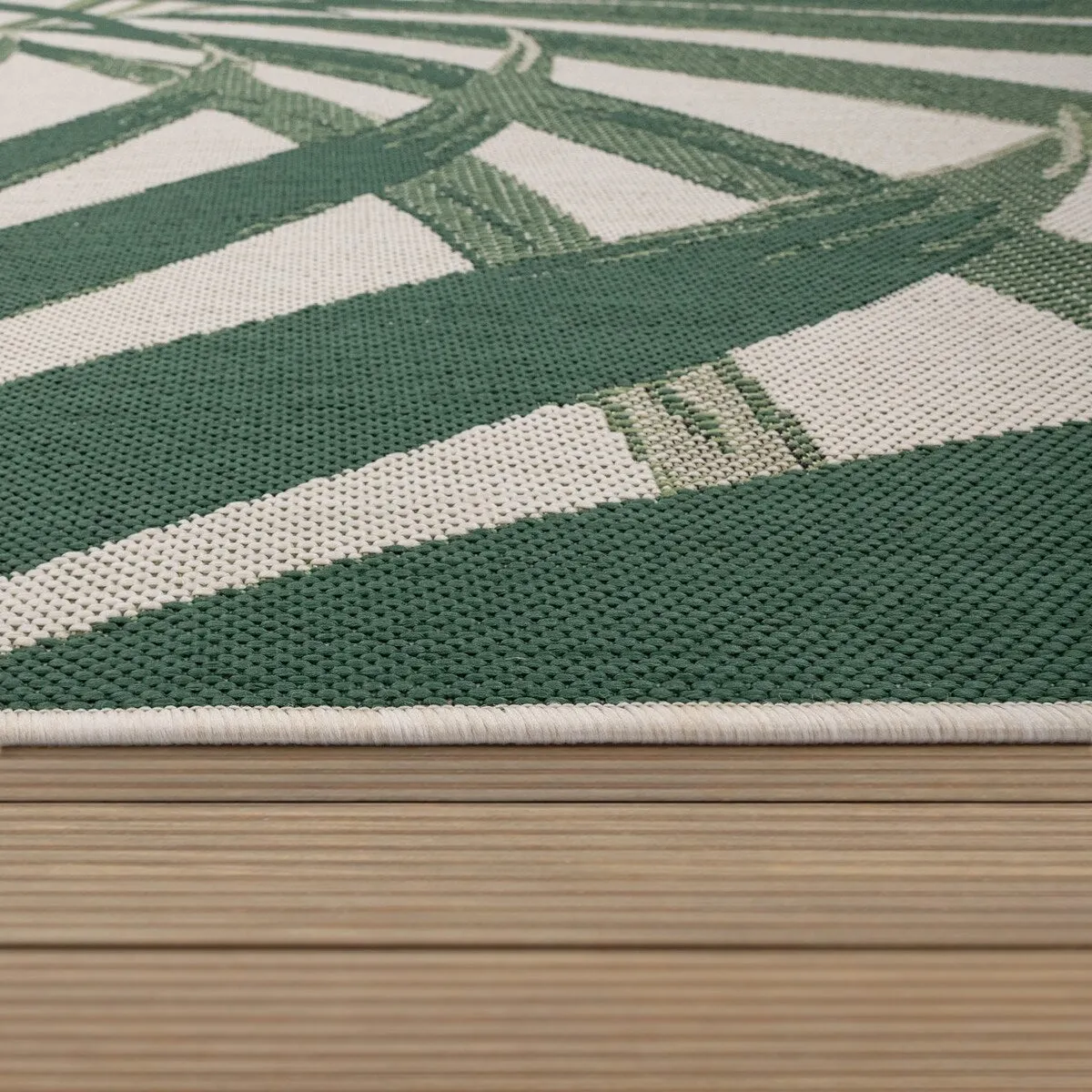 Tropical Outdoor Rug Palm Tree & Jungle Design Flatweave