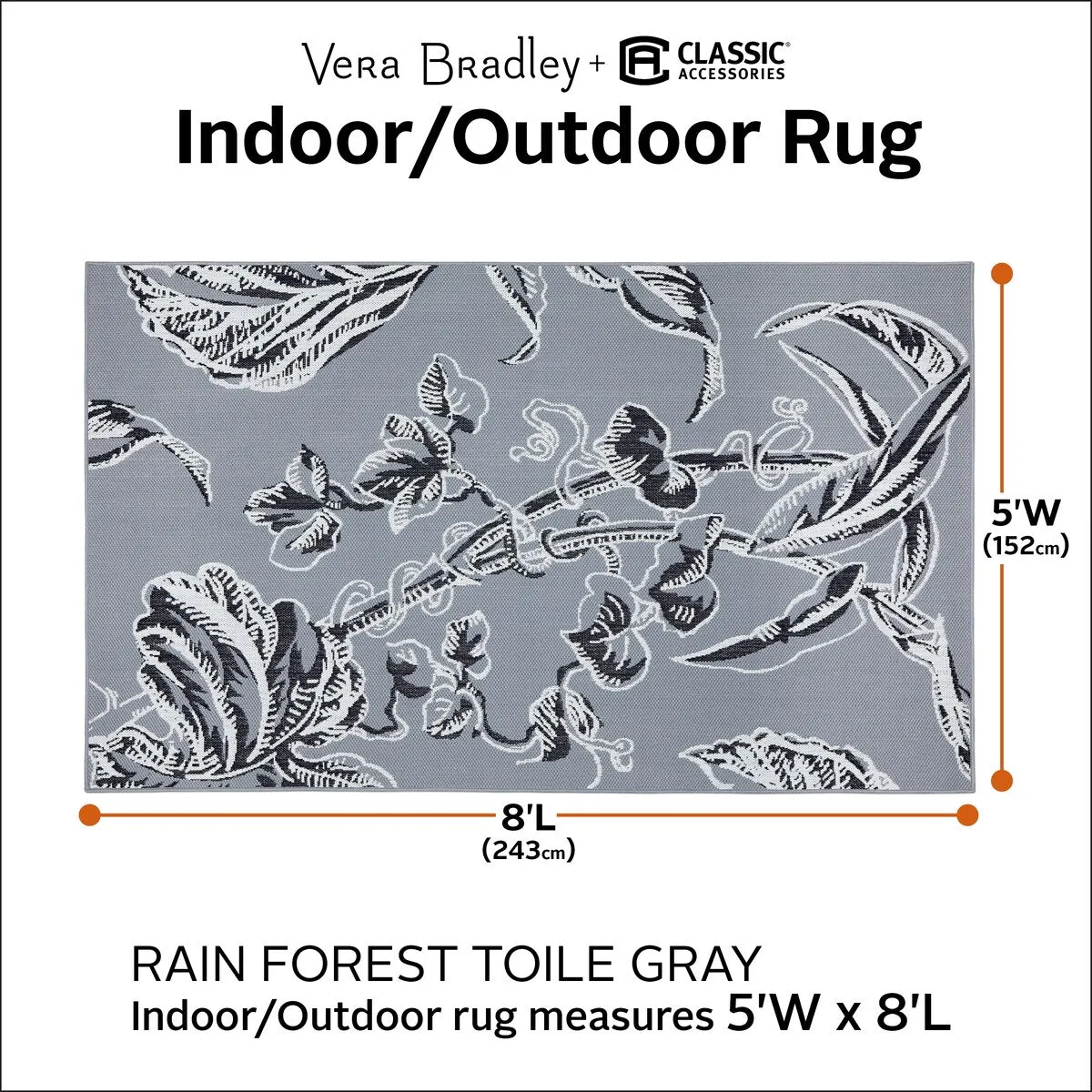 Vera Bradley by Classic Accessories Indoor/Outdoor Rug