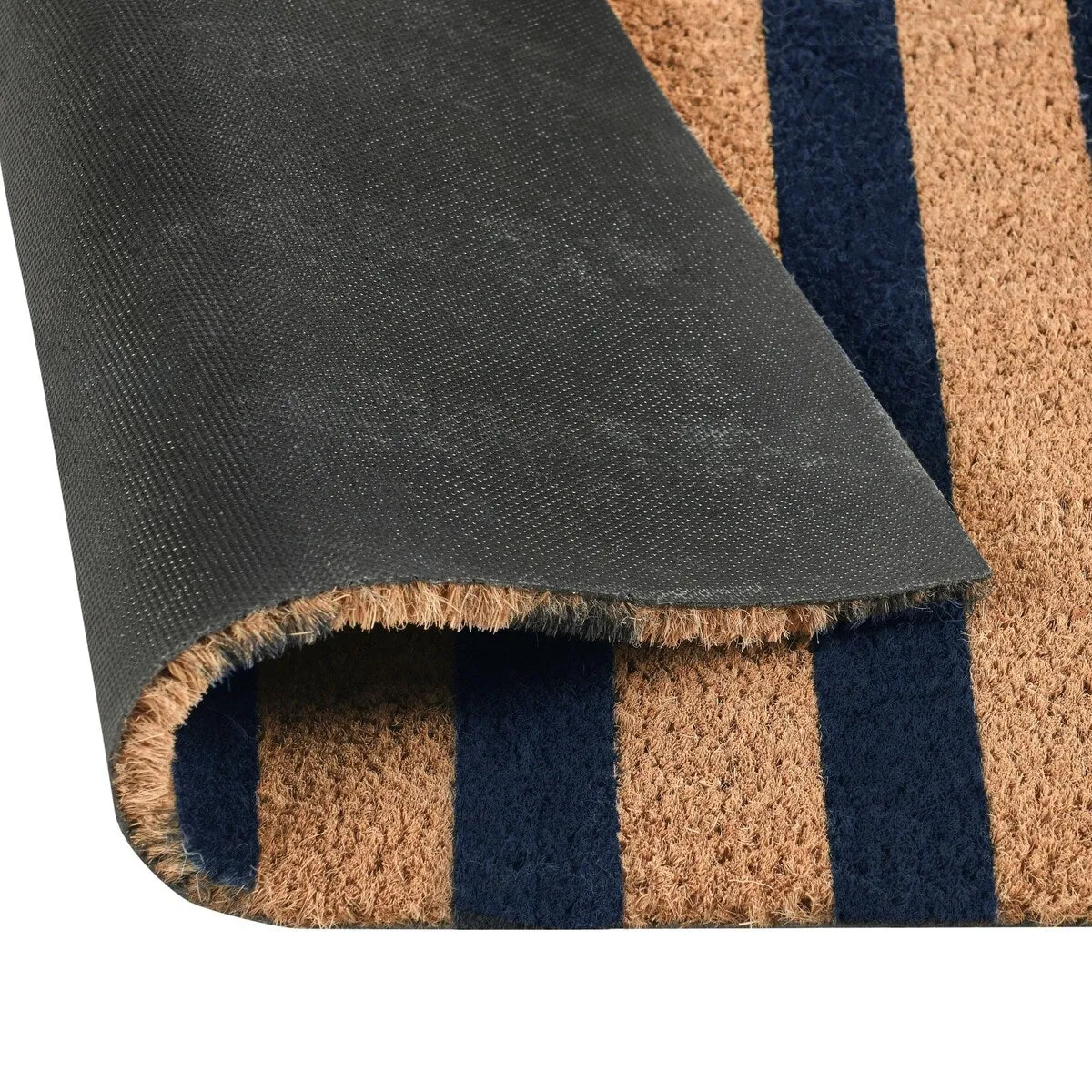Villa by Classic Home Striped 24x57 Navy and Natural Choir Doormat