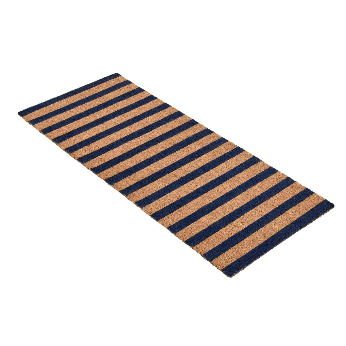 Villa by Classic Home Striped 24x57 Navy and Natural Choir Doormat