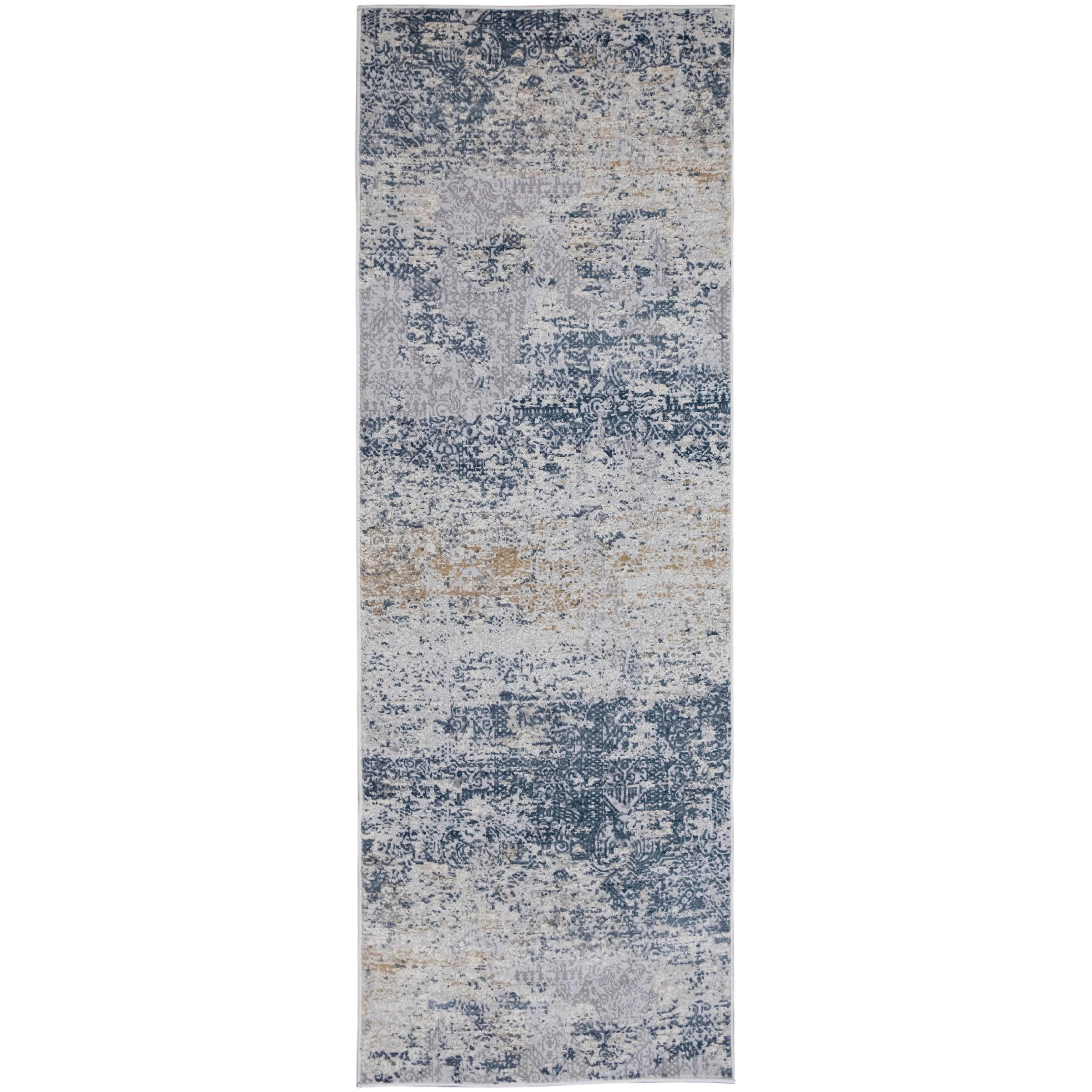 Vintage Evoke Blue Grey Distressed Rug