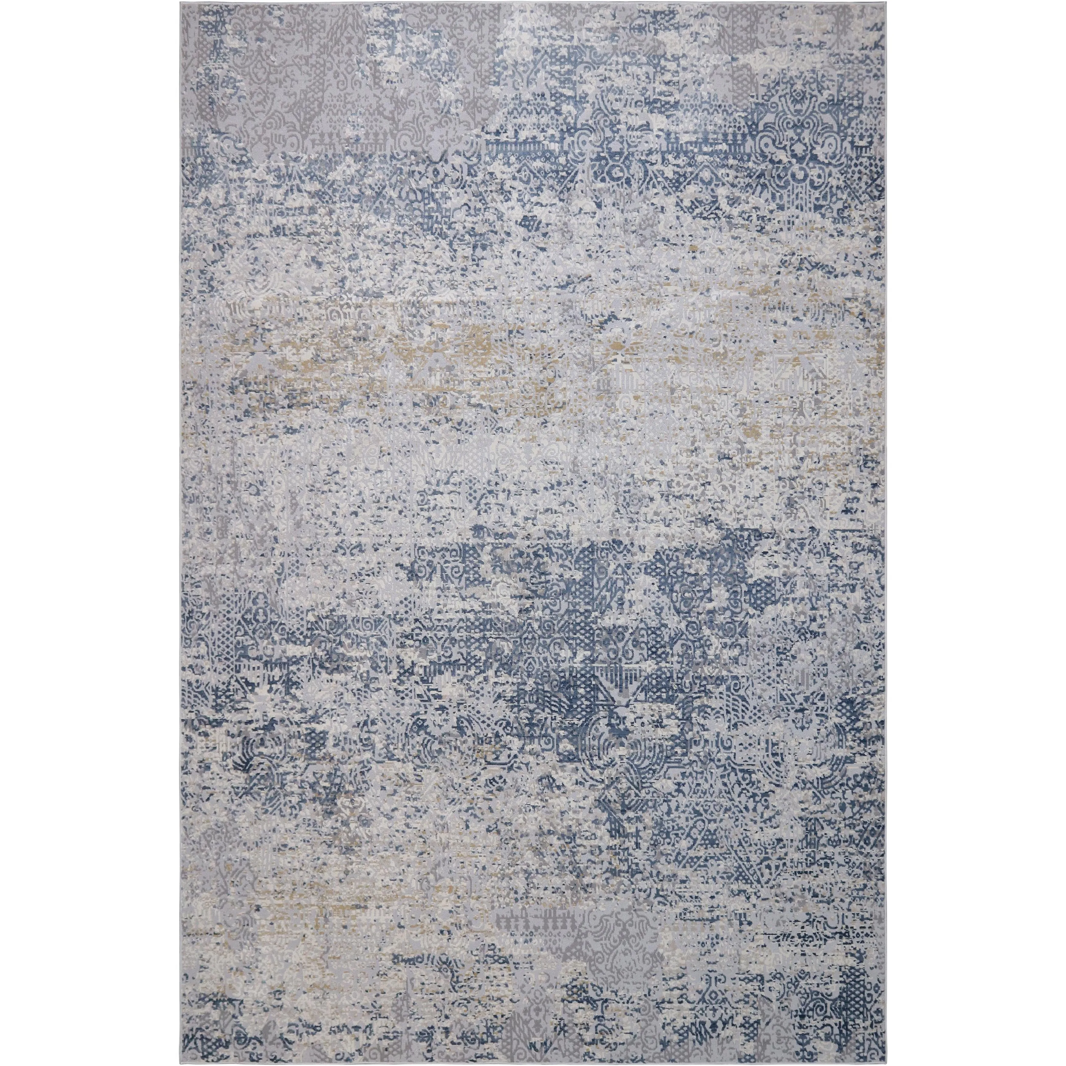 Vintage Evoke Blue Grey Distressed Rug