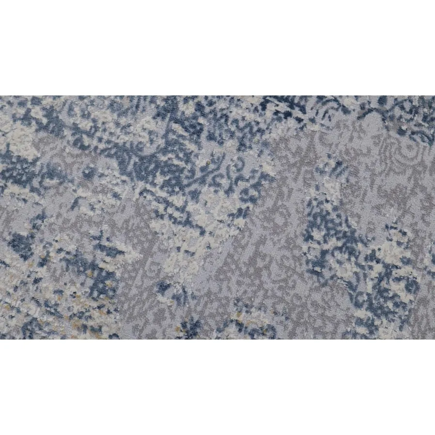 Vintage Evoke Blue Grey Distressed Rug