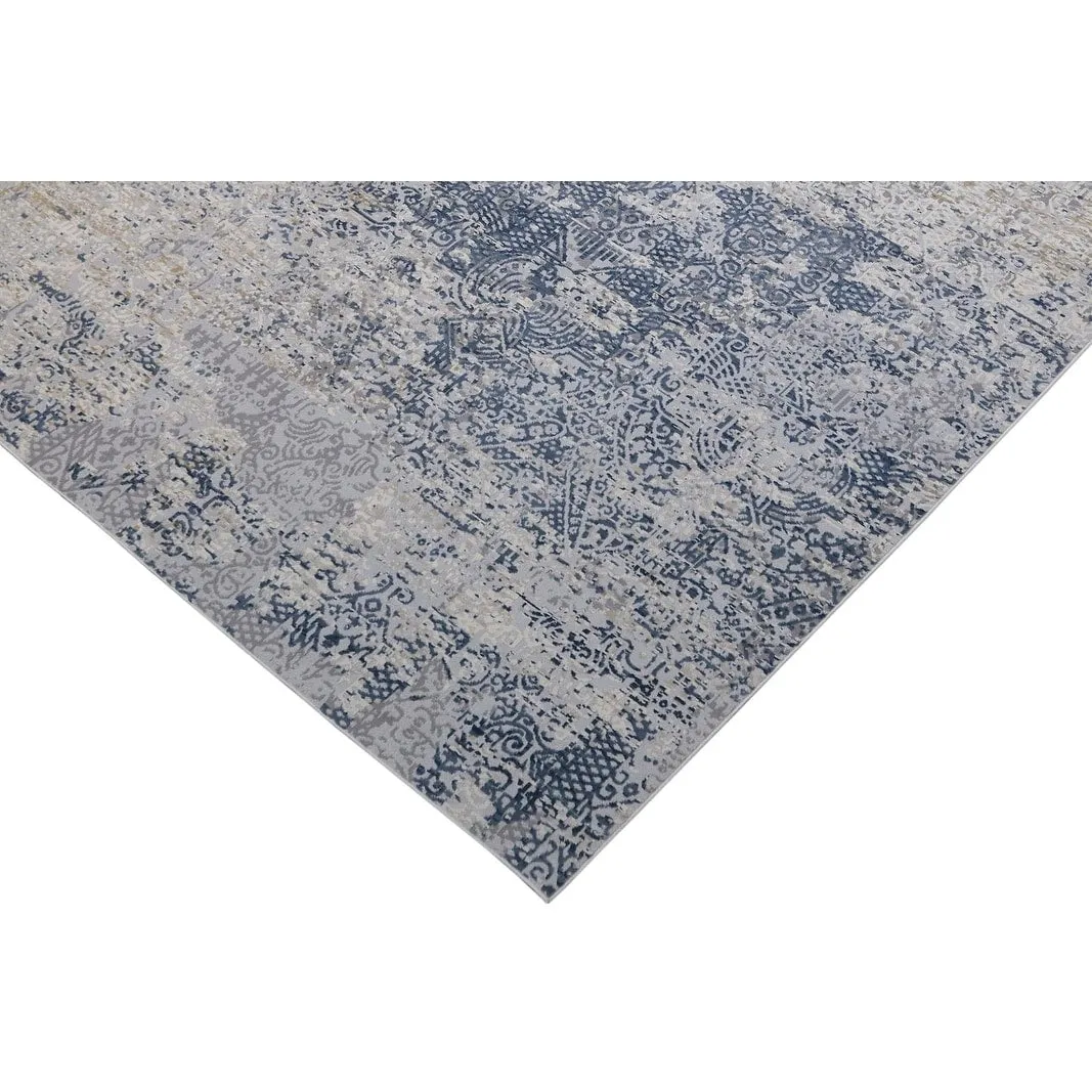 Vintage Evoke Blue Grey Distressed Rug