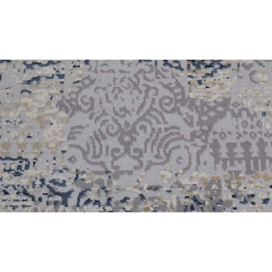 Vintage Evoke Blue Grey Distressed Rug