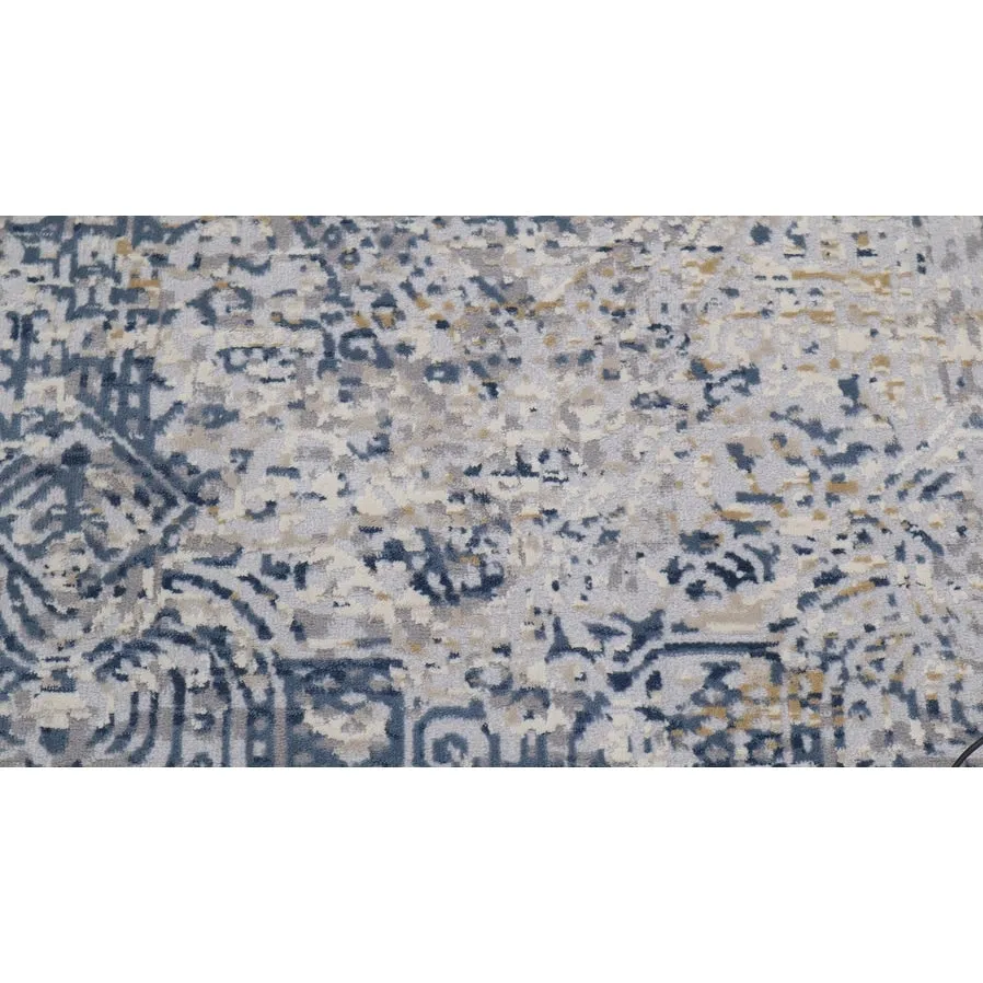 Vintage Evoke Blue Grey Distressed Rug