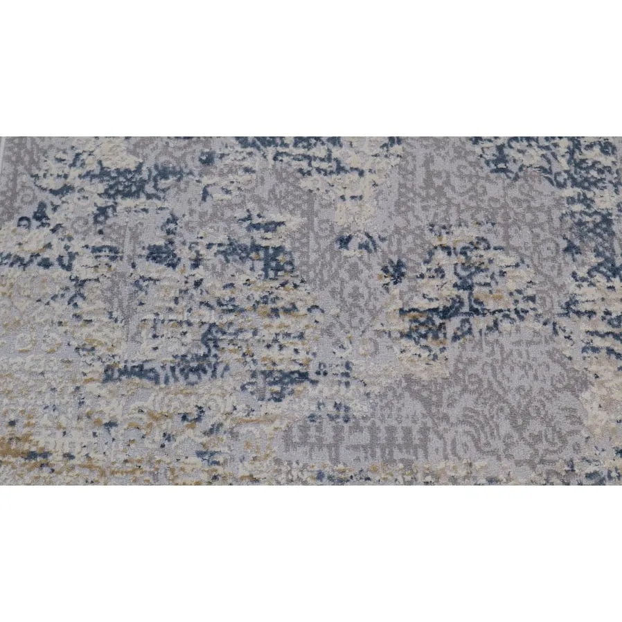 Vintage Evoke Blue Grey Distressed Rug
