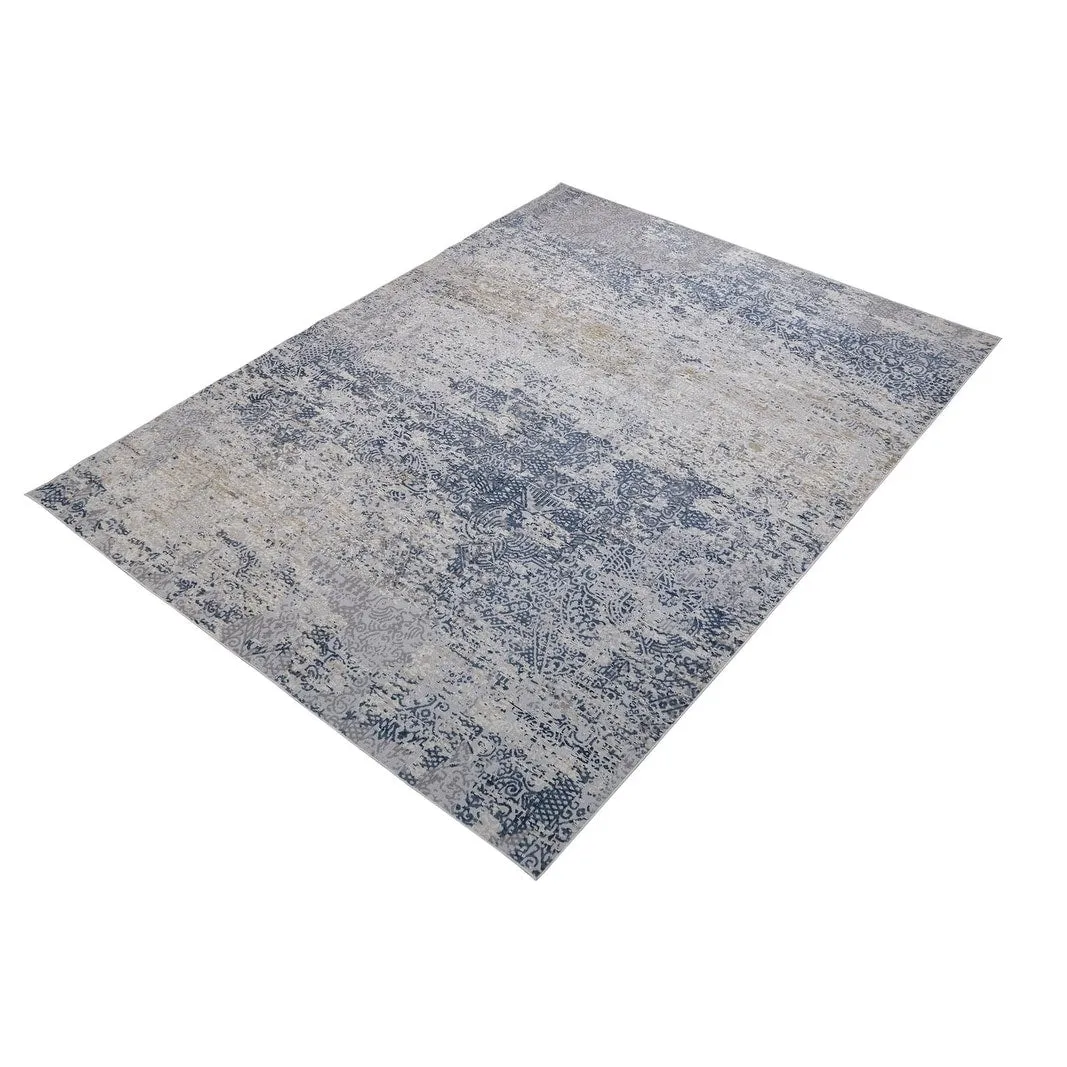Vintage Evoke Blue Grey Distressed Rug