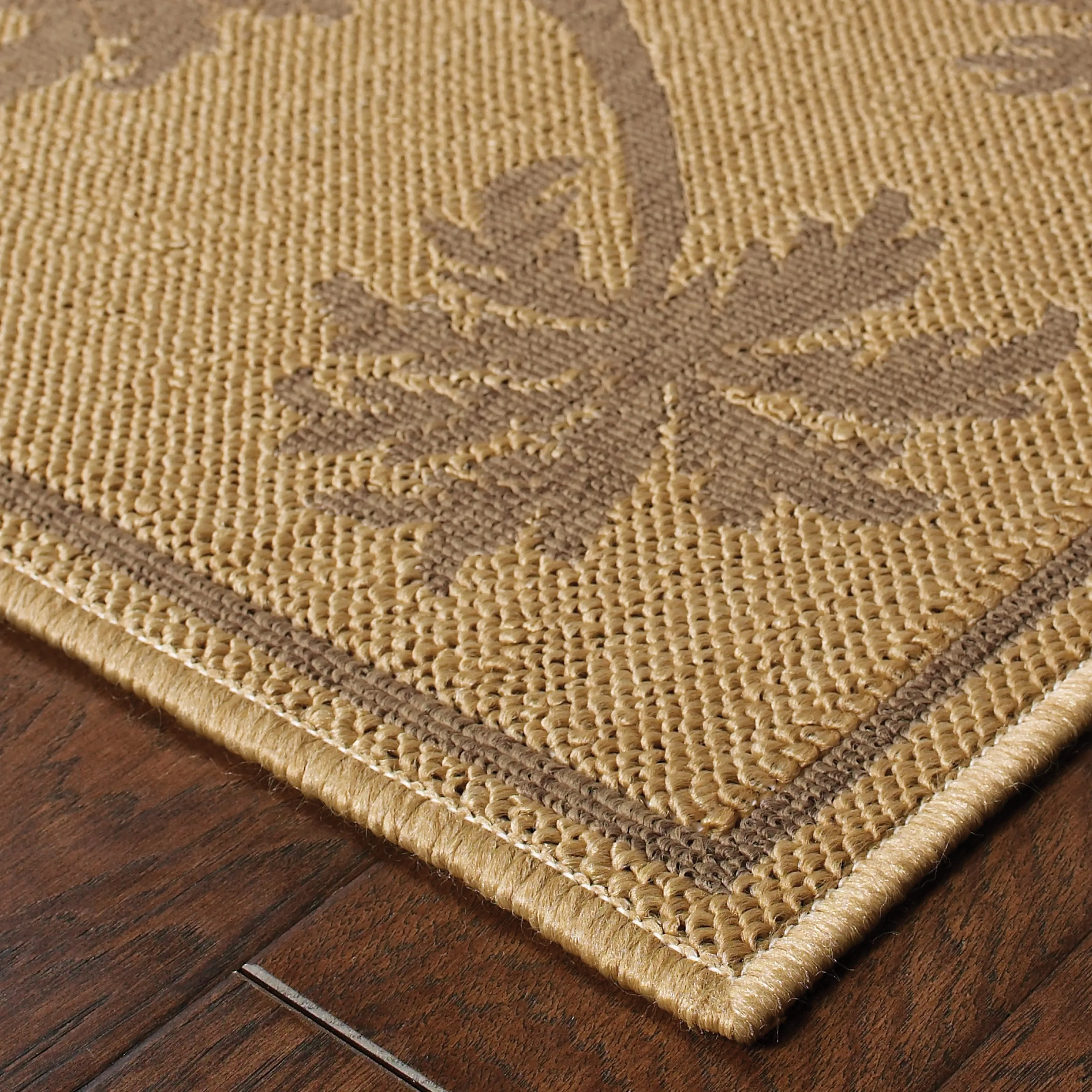 Vista Home Laguna Palm Borders Indoor/ Outdoor Area Rug