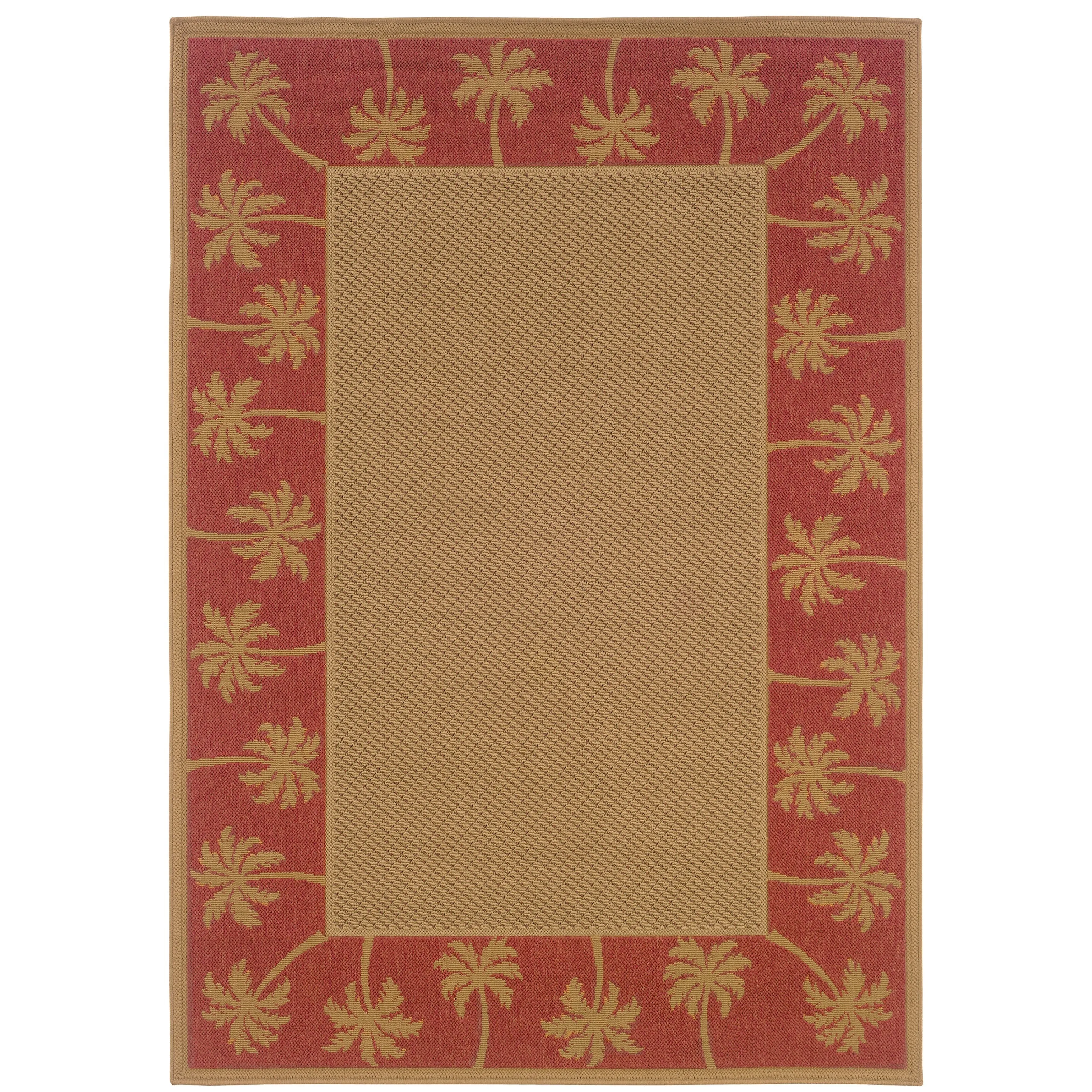 Vista Home Laguna Palm Borders Indoor/ Outdoor Area Rug