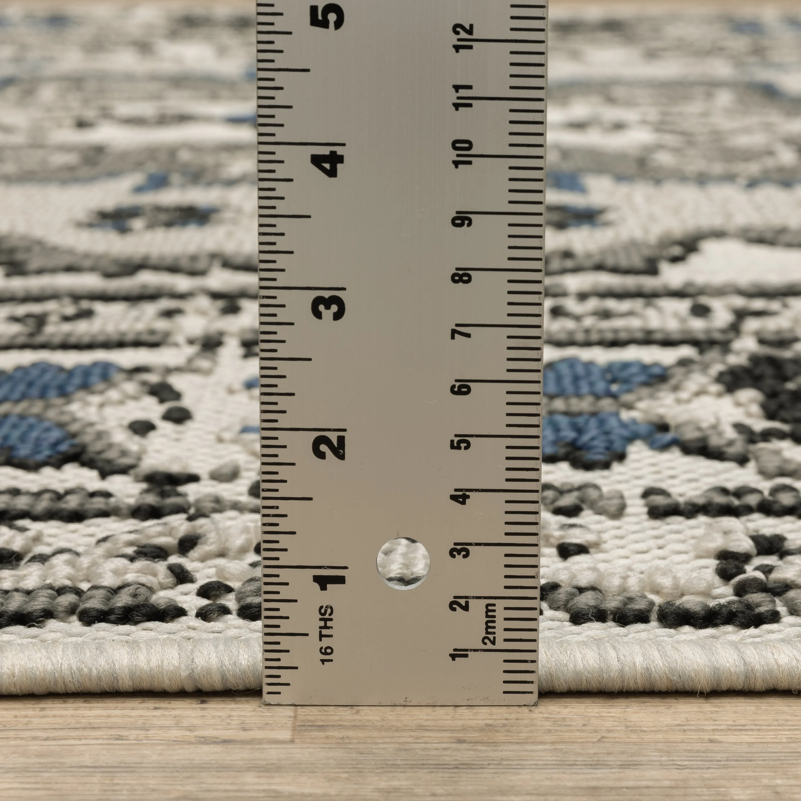 Vista Home Talcot Vintage Traditional Grey/ Teal Indoor-Outdoor Area Rug