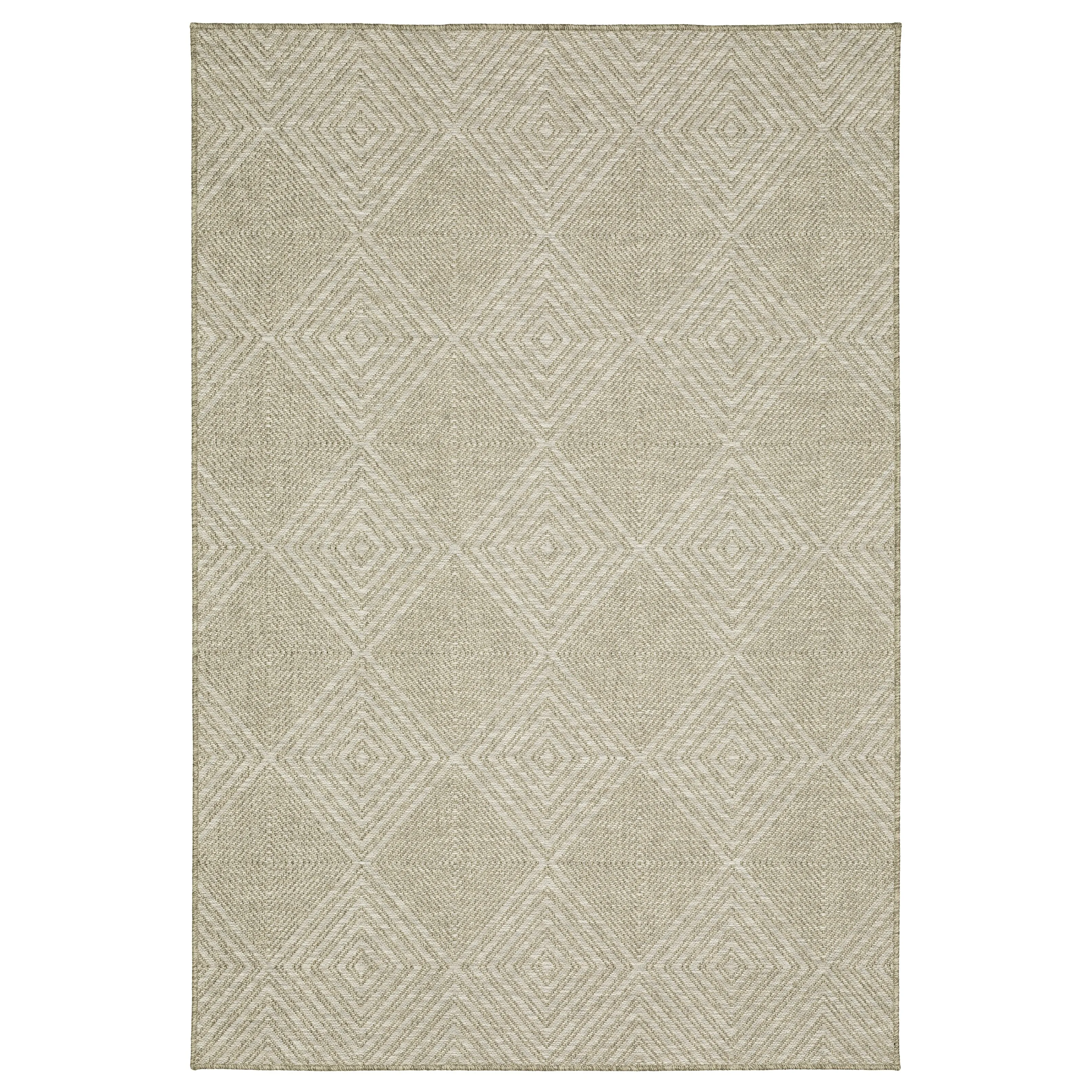 Vista Home Tangelo Diamond Beige/ Beige Ultimate Performance Area Rug.