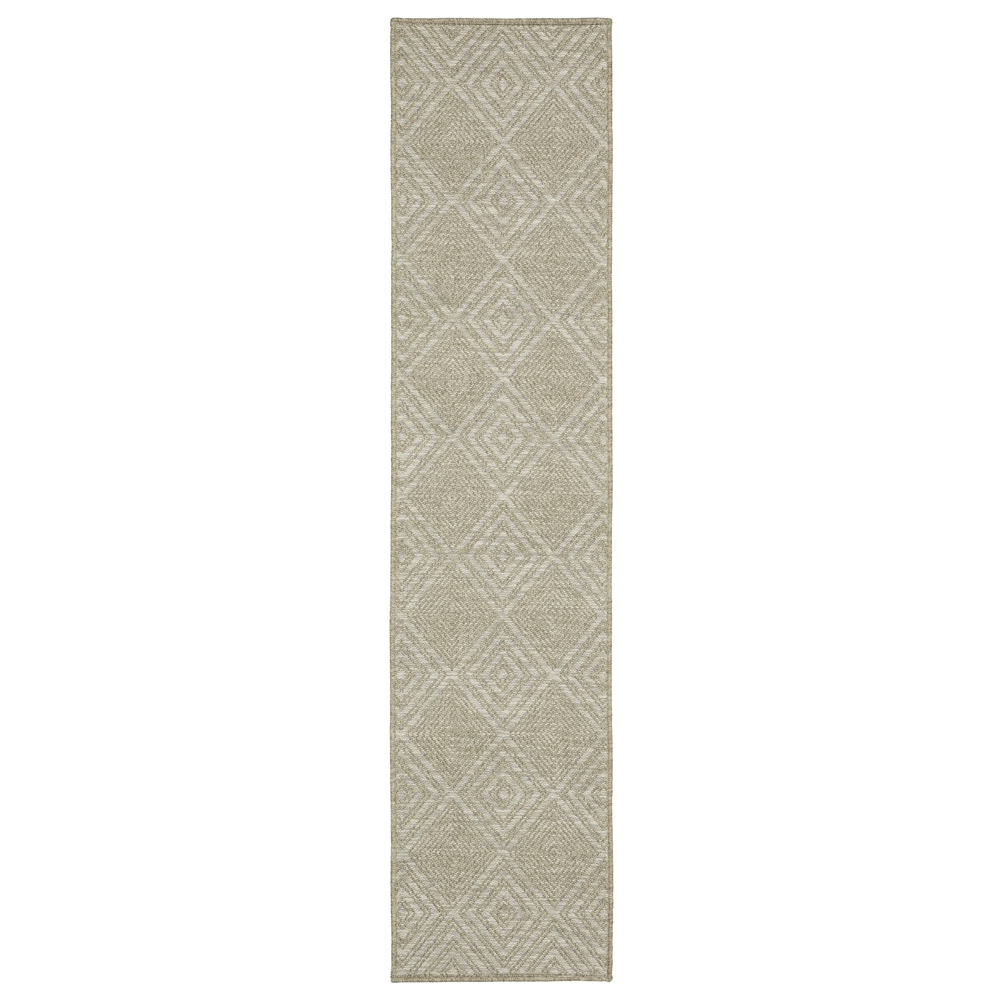 Vista Home Tangelo Diamond Beige/ Beige Ultimate Performance Area Rug.