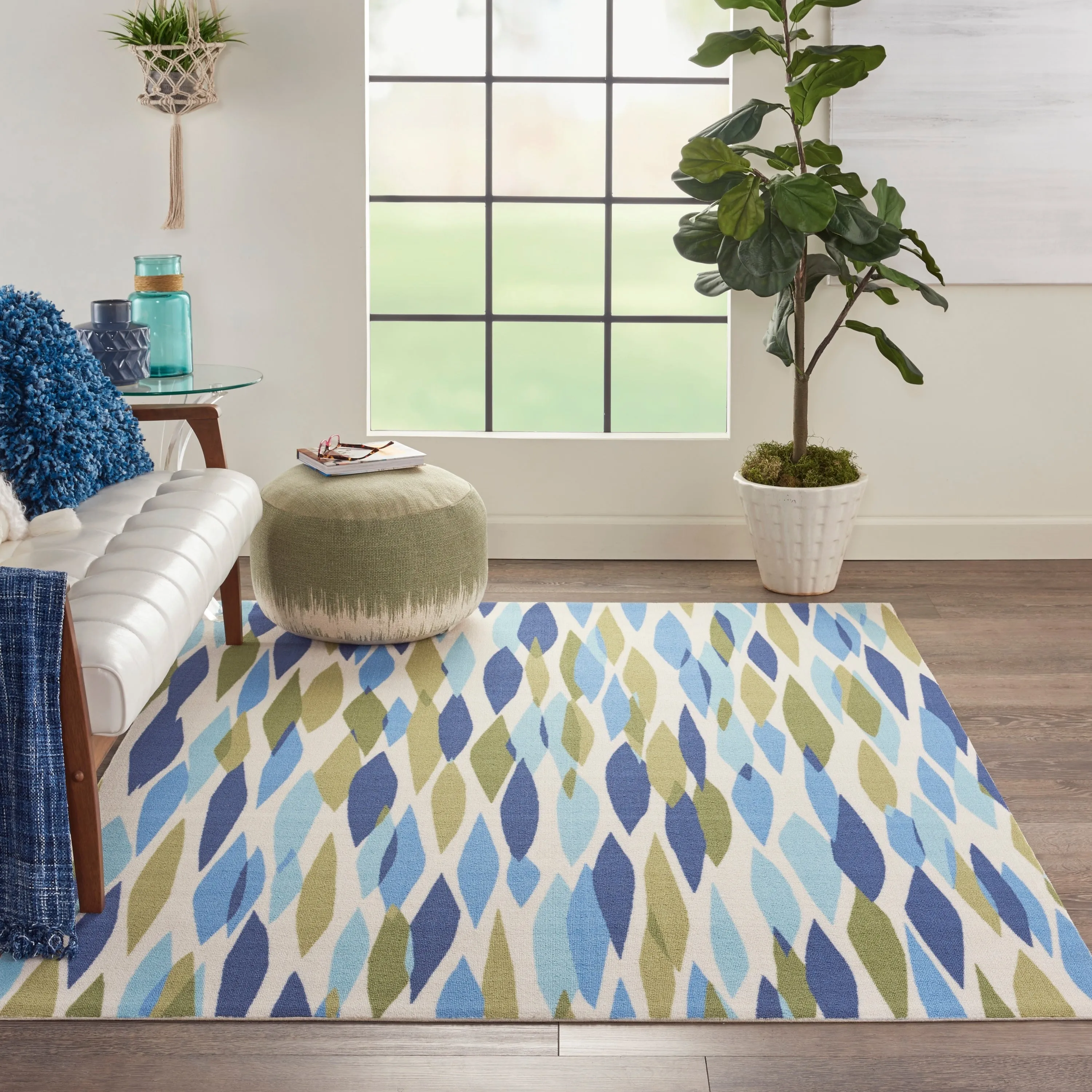 Waverly Sun N' Shade Modern Abstract Indoor Outdoor Area Rug