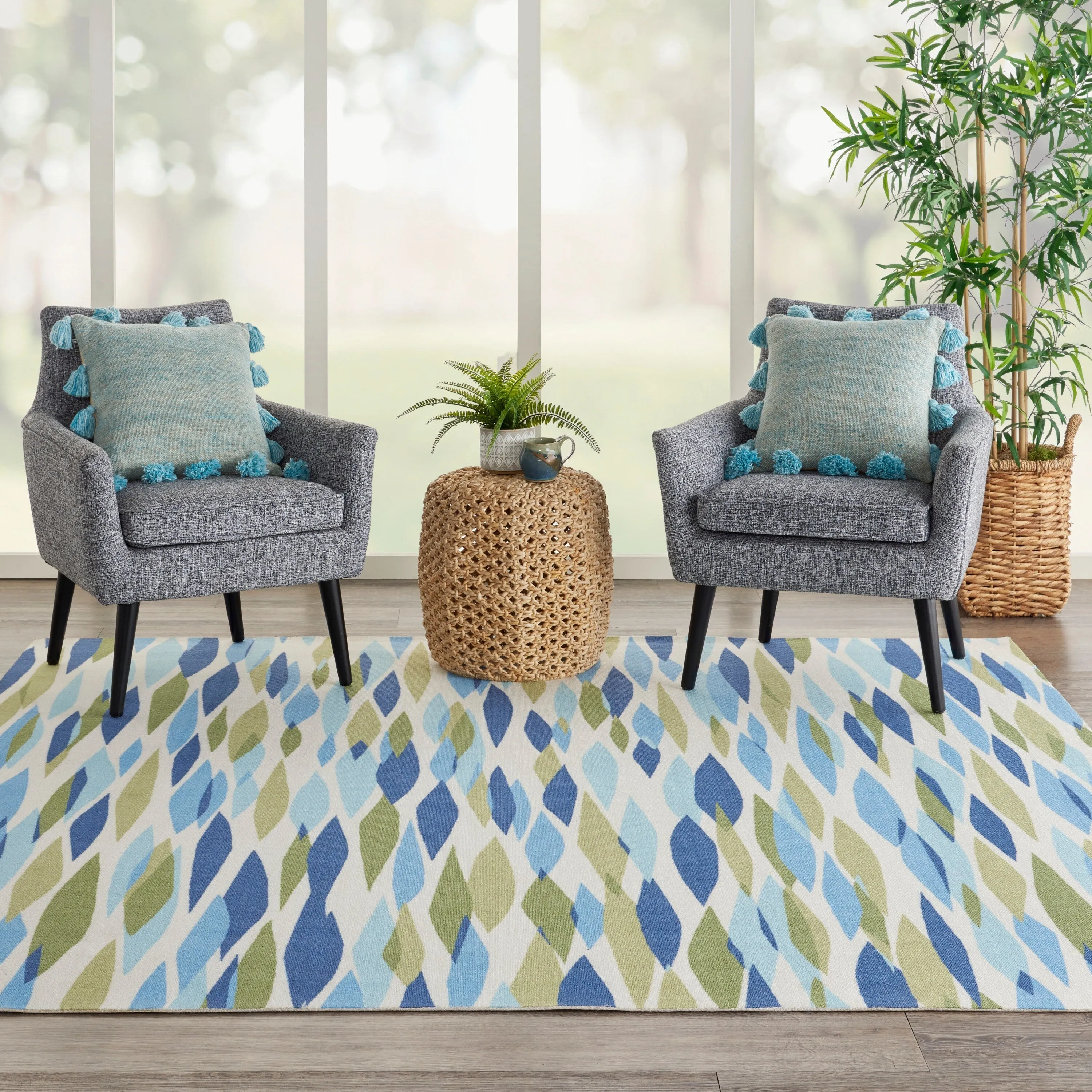 Waverly Sun N' Shade Modern Abstract Indoor Outdoor Area Rug