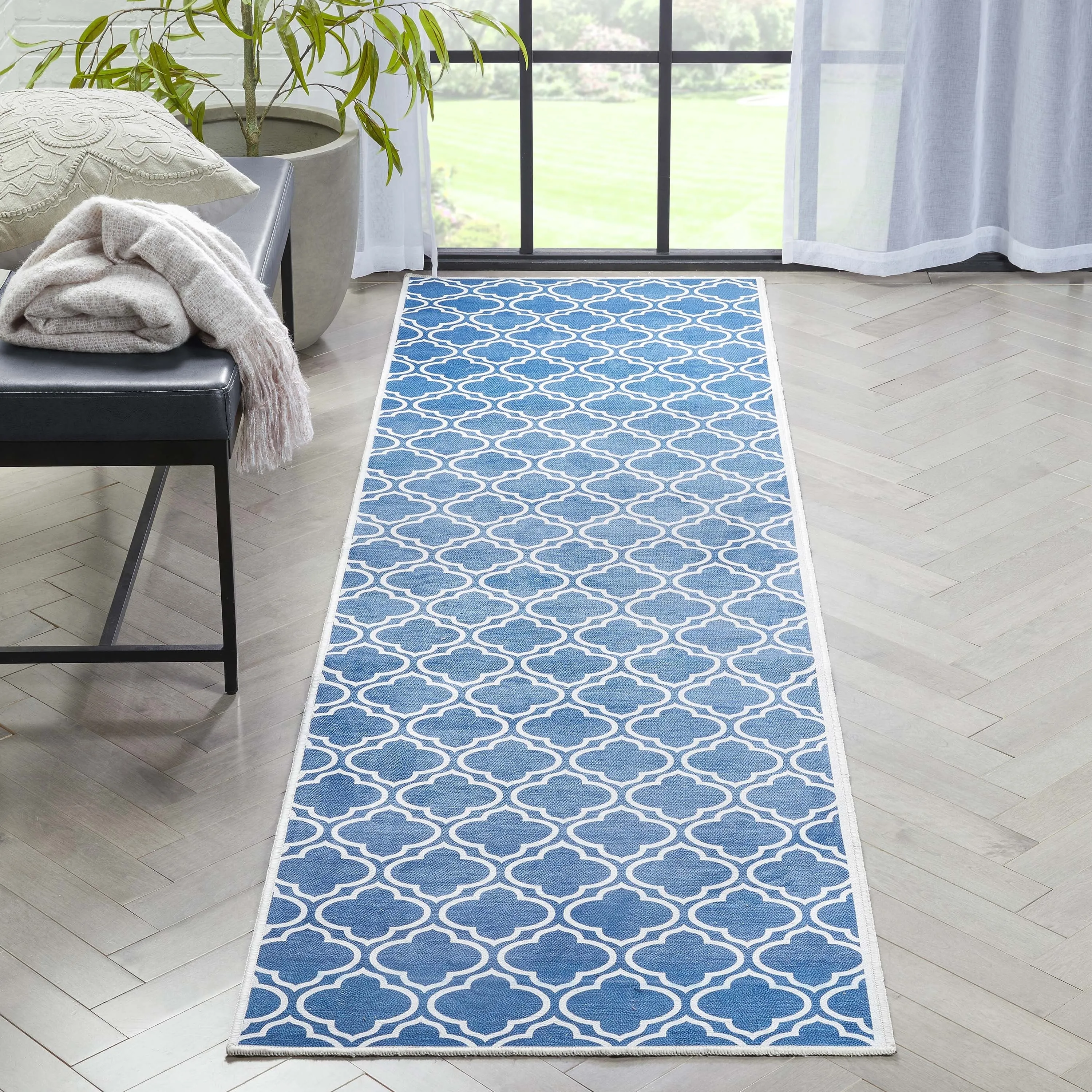 Well Woven Apollo Lattice Moroccan Machine Washable Area Rug
