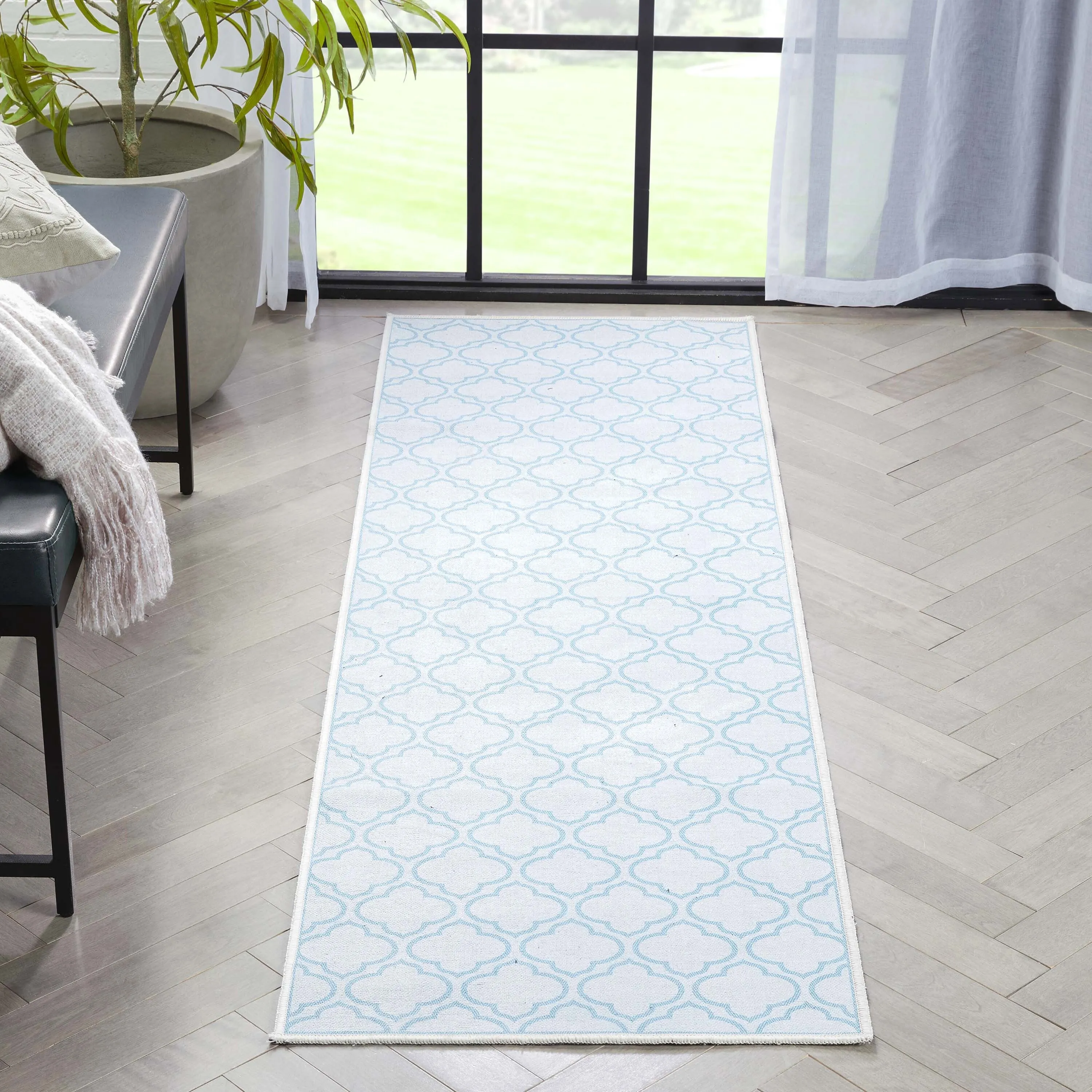 Well Woven Apollo Lattice Moroccan Machine Washable Area Rug